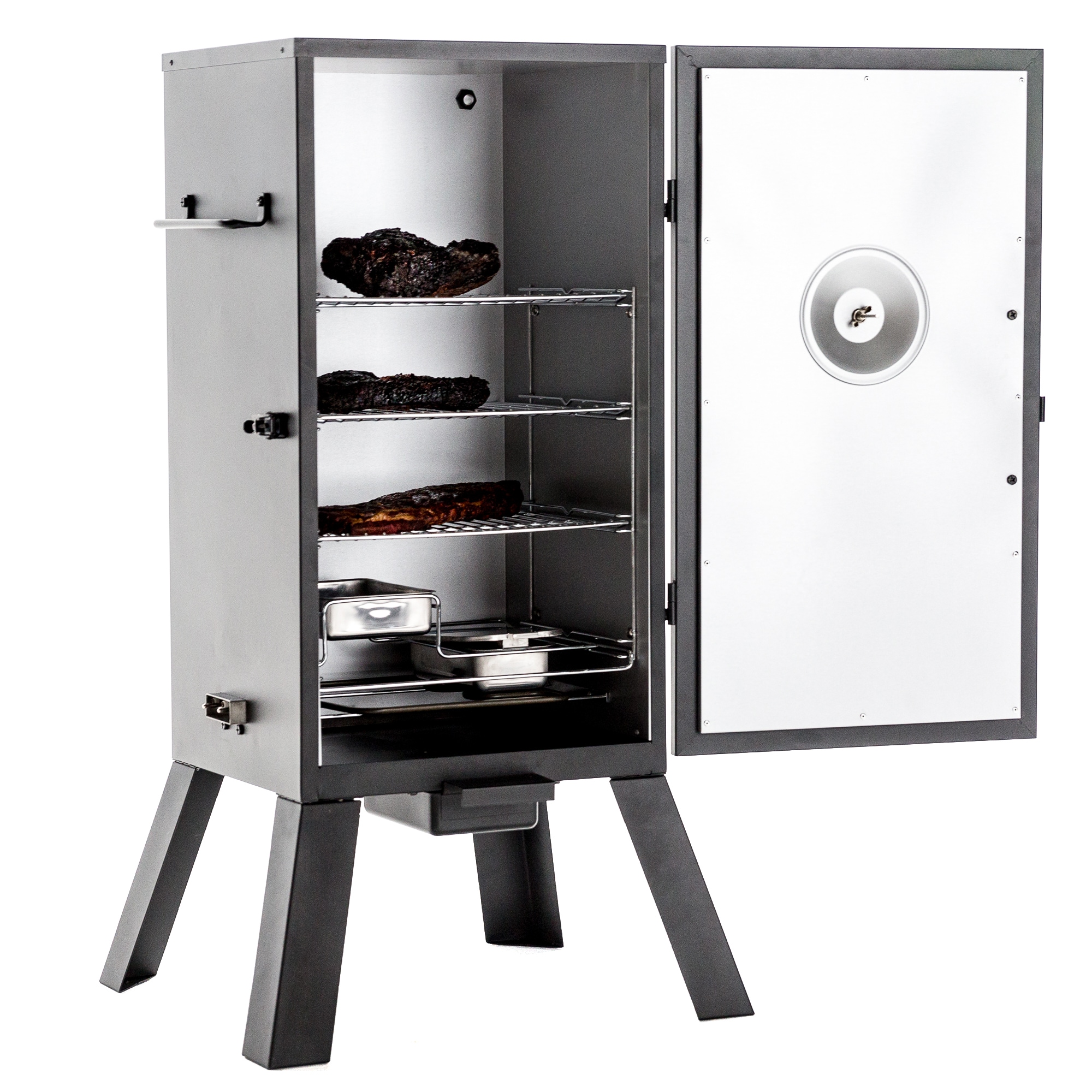 Masterbuilt JMSS 1081.5-Sq in Silver Smart Electric Smoker in the Electric  Smokers department at