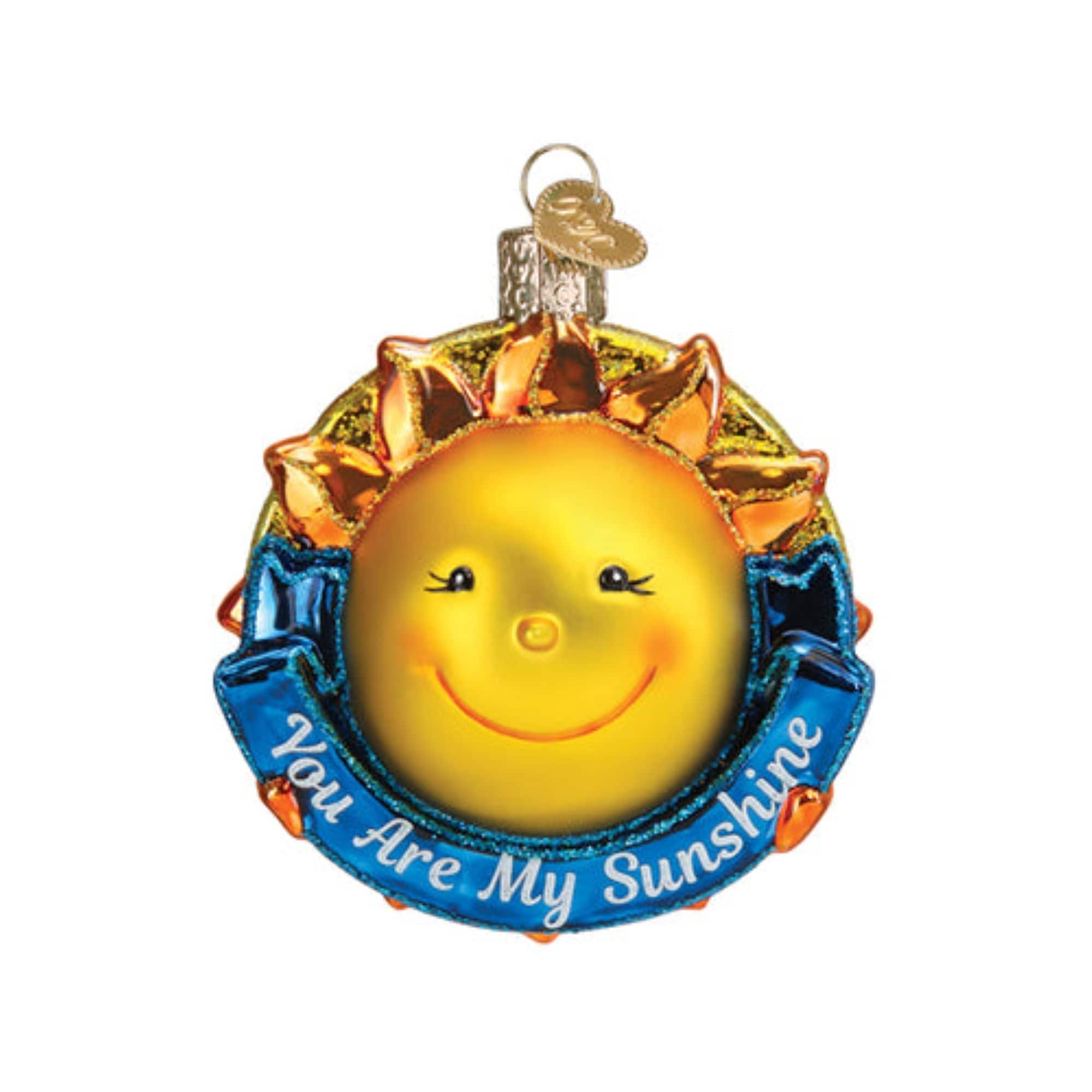 Old World Christmas 729343220462 Blown Glass Ornament for Christmas Tree - You Are My Sunshine