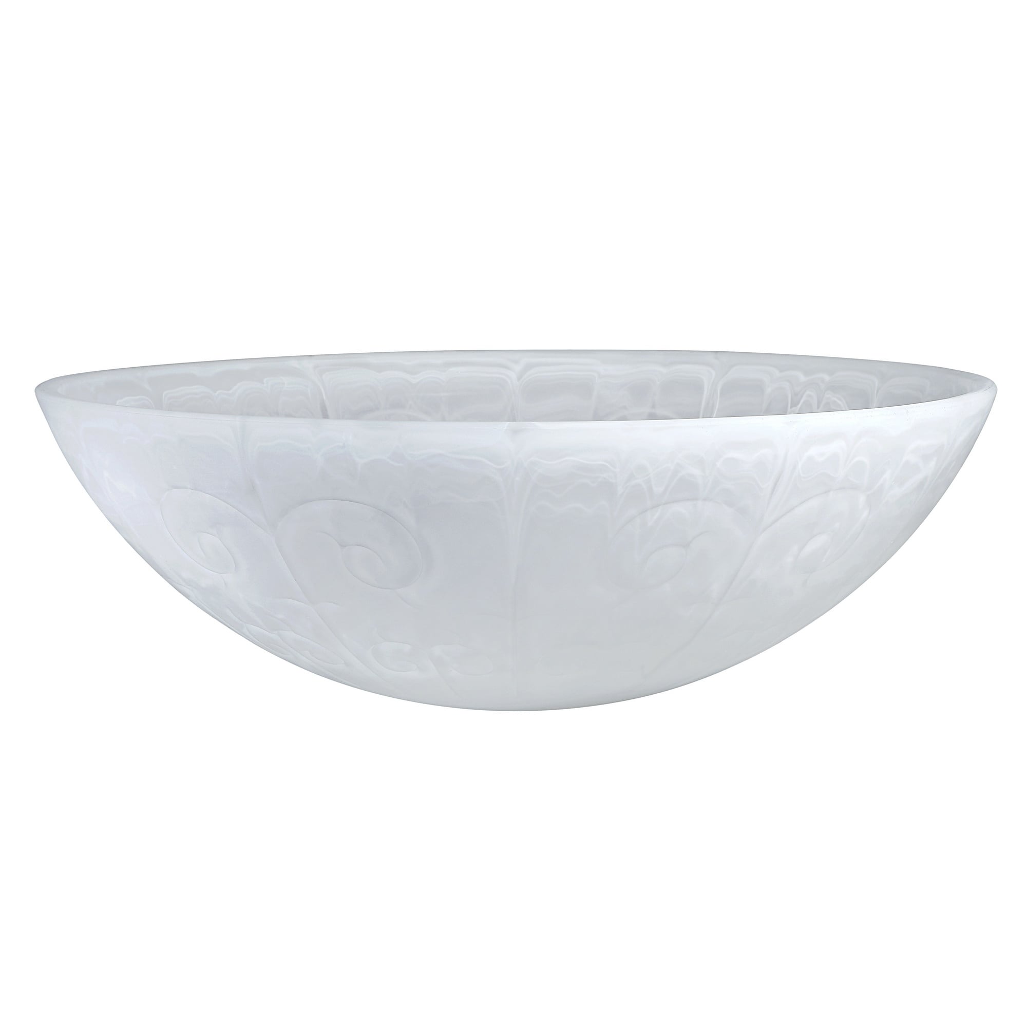 Frosted Clear Glass Bowl Shade for Torchiere Lamps