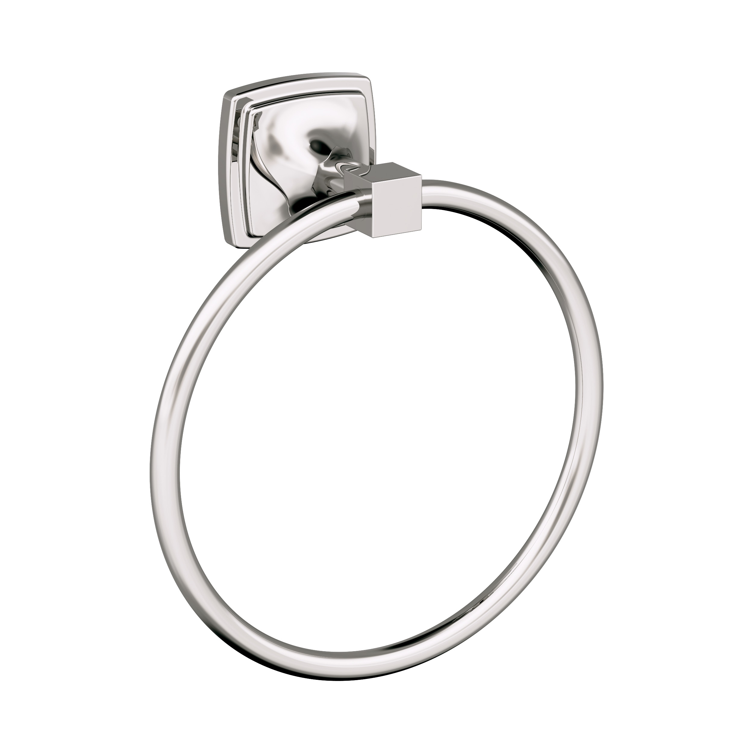 Amerock BH36092PN Stature Polished Nickel Wall mount Single Towel Ring
