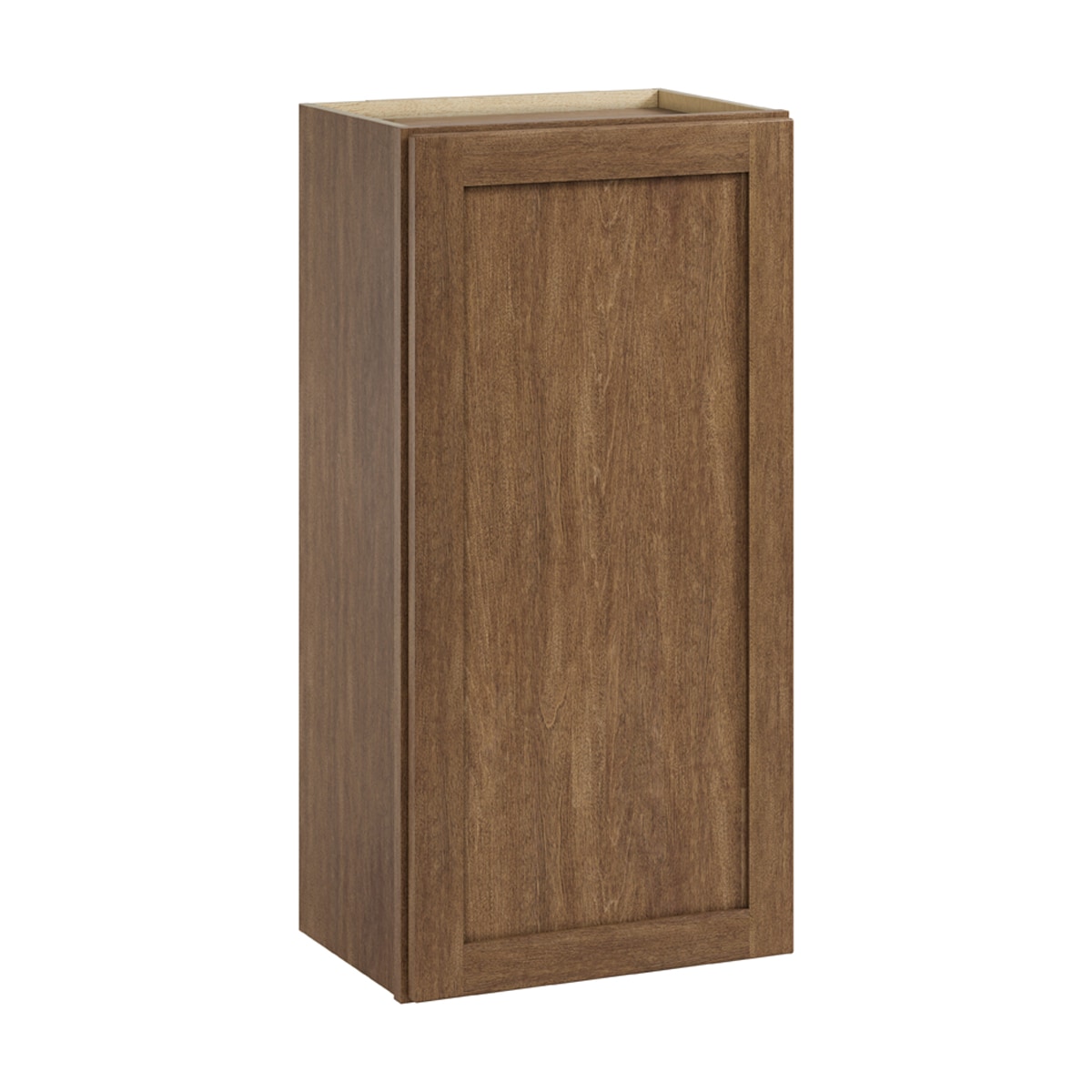Whalen CLICK-IT LWSCLICK-36LW Sherwood Hills 18-in W x 36-in H x 12-in D Walnut Birch Wall Ready to assemble Plywood Cabinet (Raised Panel Shaker)