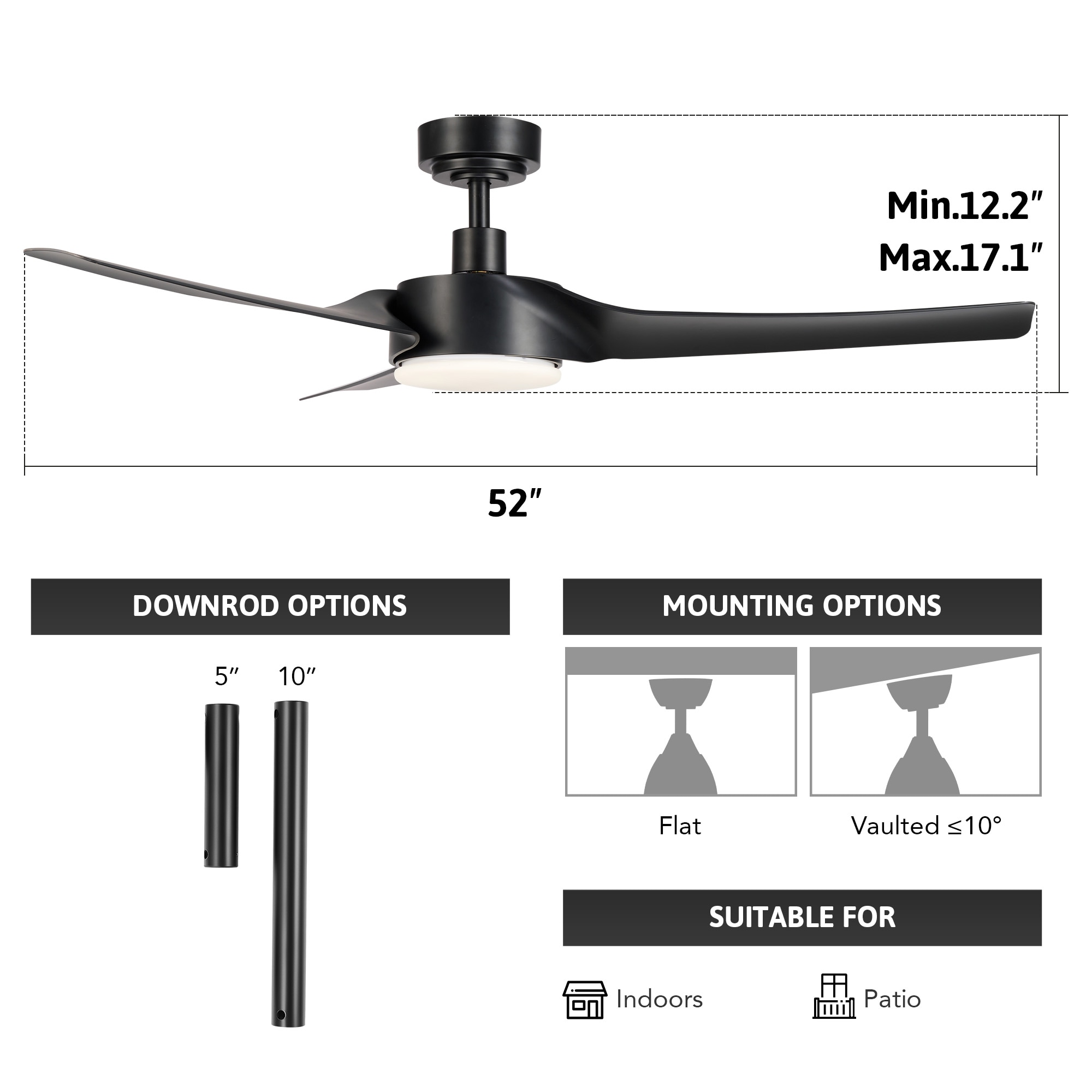 CO-Z CFN-1304-BK Ceiling-Fans - View #10