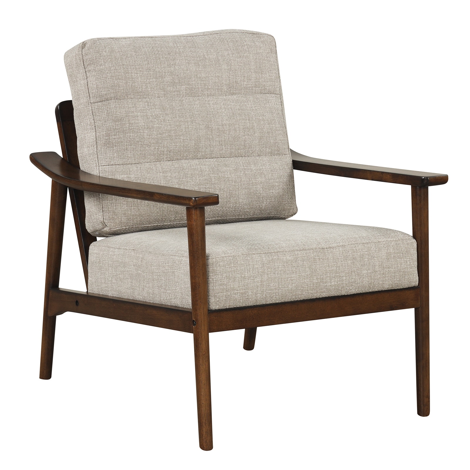 Ayelon 27.5 W Midcentury Dark Brown Accent Armchair