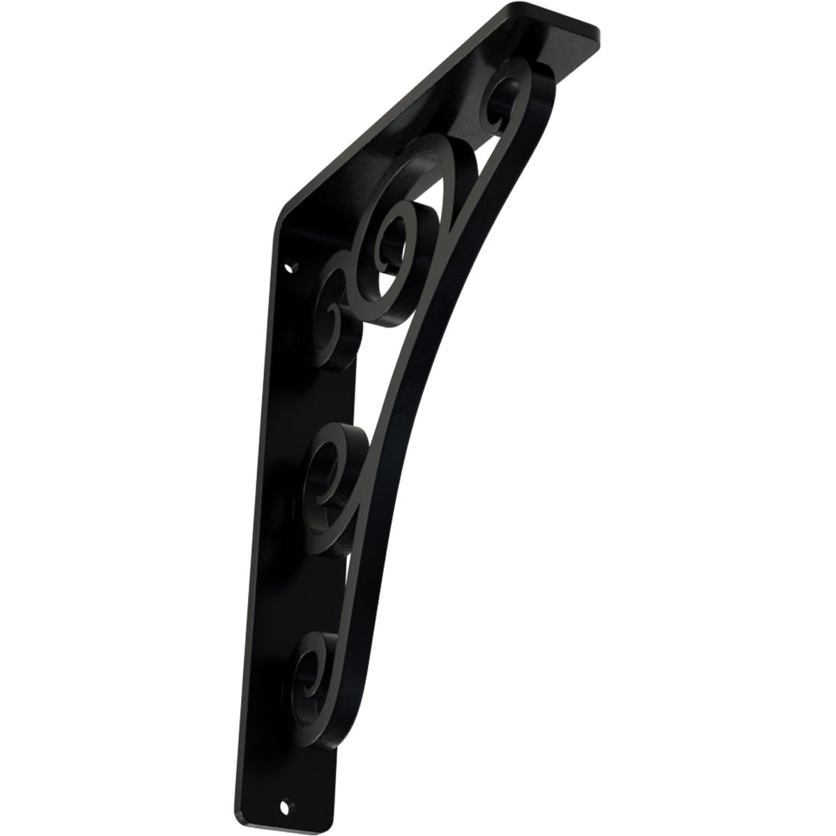 Ekena Millwork BKTM01X05X08STN Tristan 5.5-in x 1.5-in x 8-in Black Wrought iron Countertop support bracket