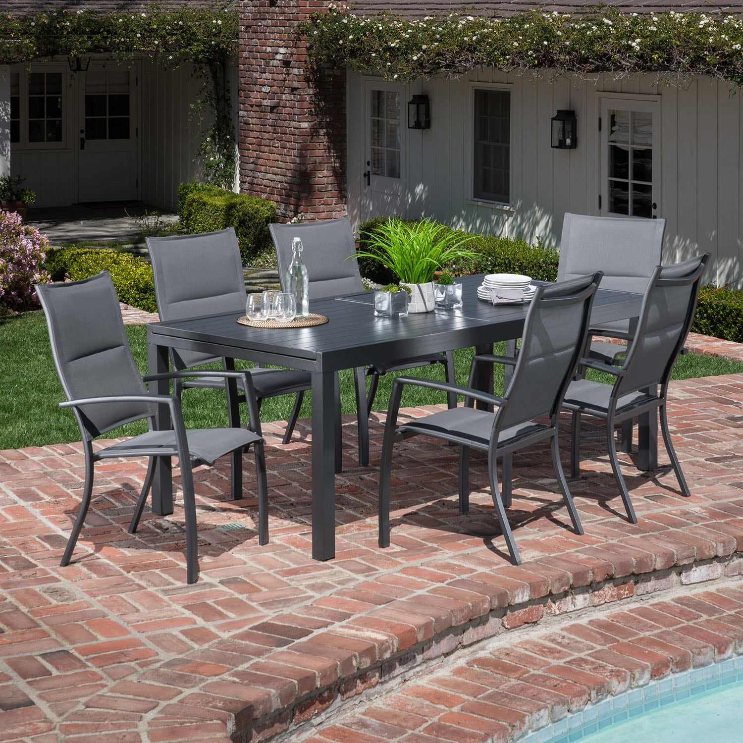 Hanover NAPDN7PCHB-GRY Patio-Dining-Sets - View #11