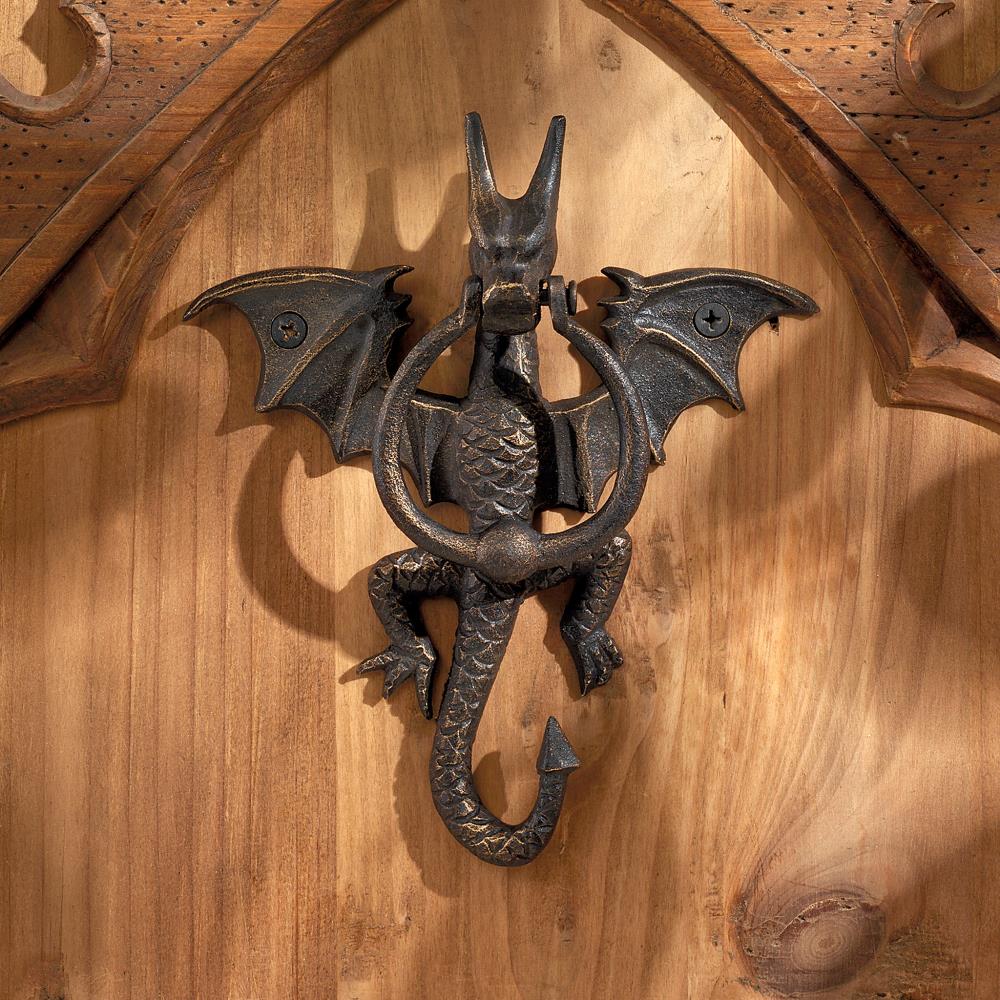 Design Toscano Tintagel Dragon Door Knocker in the Door Knockers department  at