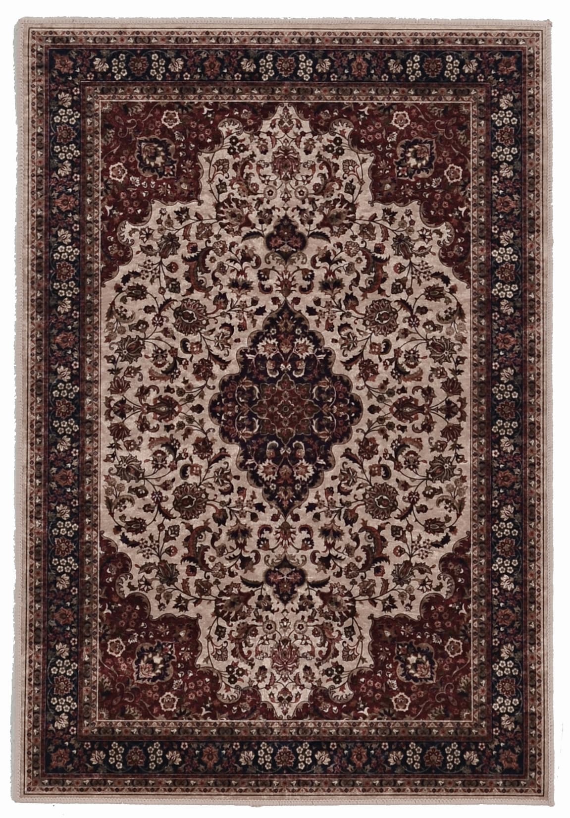 Linon RUGEM0135 Emerald 3 X 5 (ft) Cream Indoor Medallion Area Rug