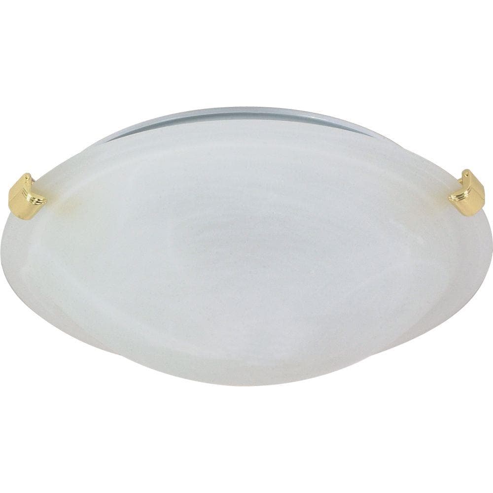 LW-SC528417 1-Light 12.5-in Polished Brass Flush Mount Light