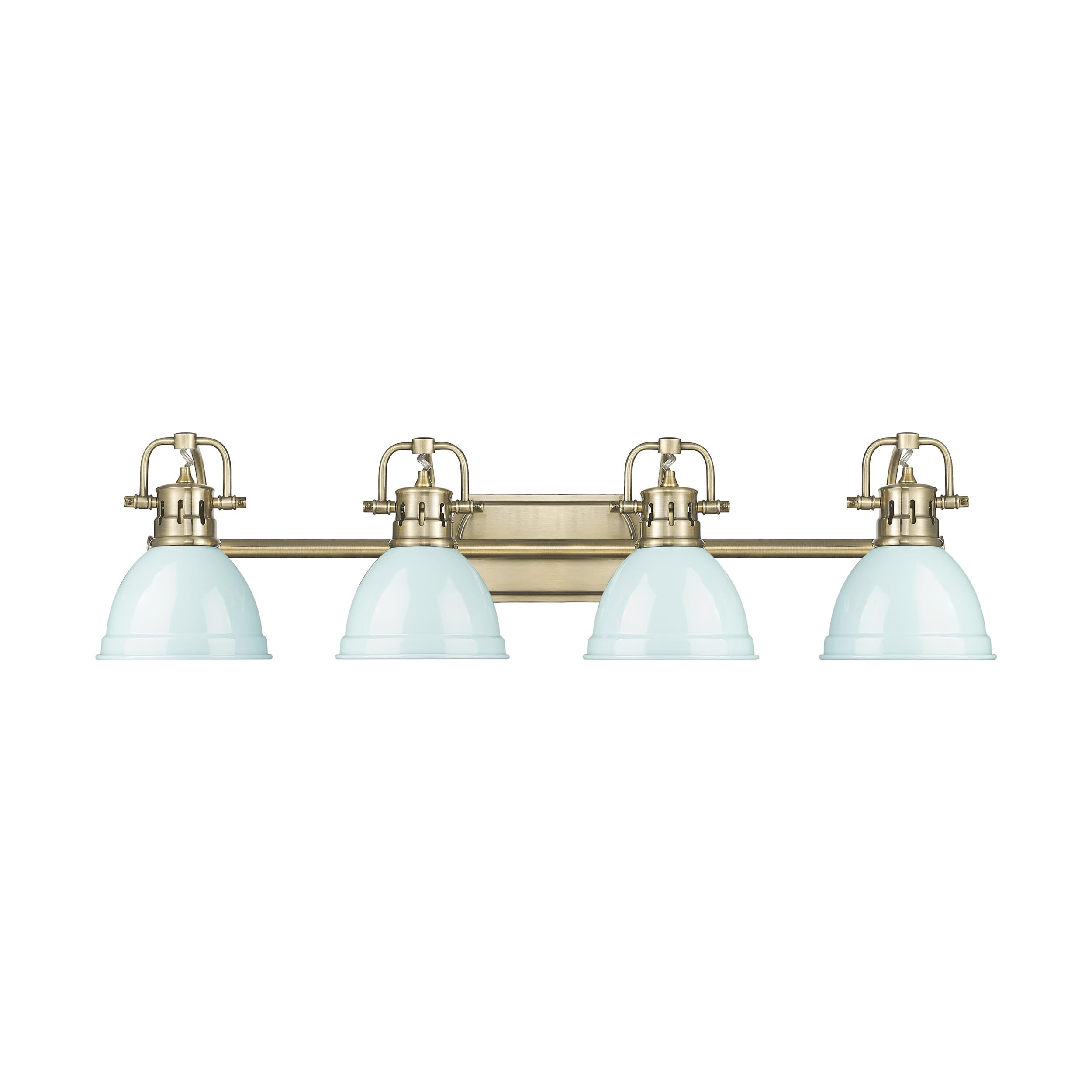 Golden Lighting 3602-BA4 AB-SF Duncan 8.25-in 4 -Light Gold Transitional Vanity light