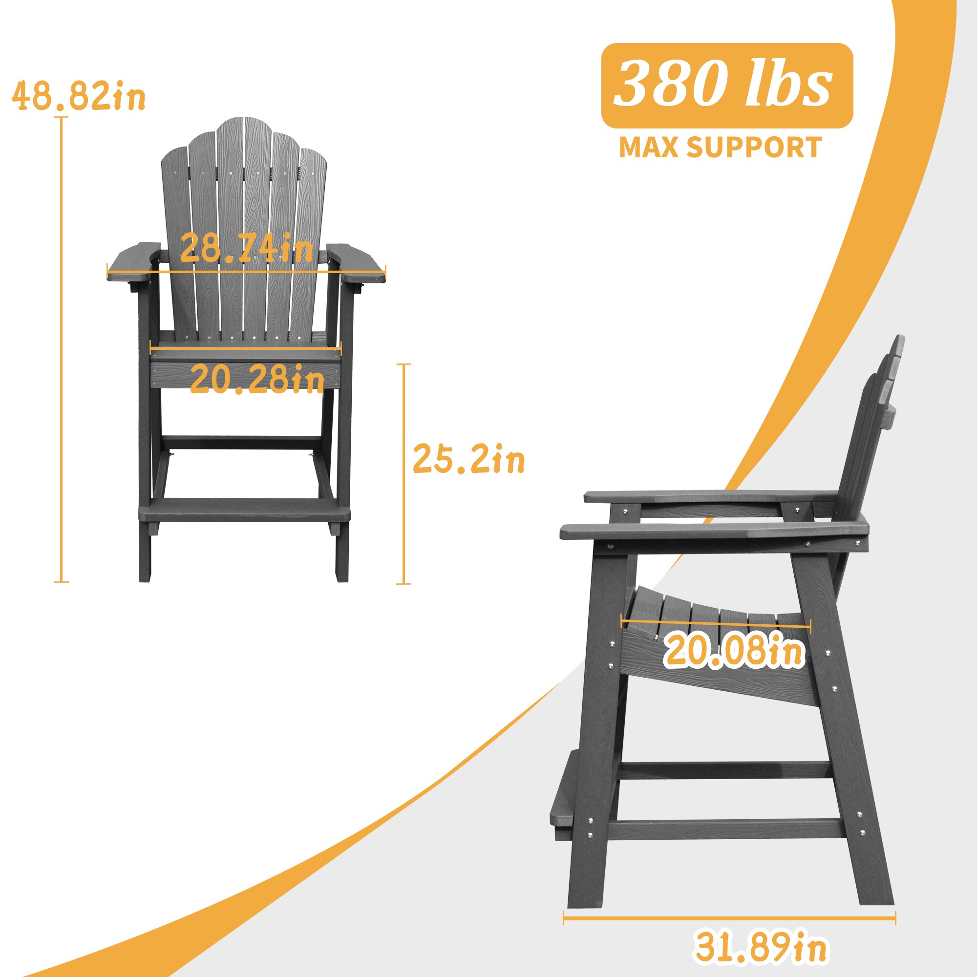 Mondawe MO-BC2-GY Patio-Chairs - View #6