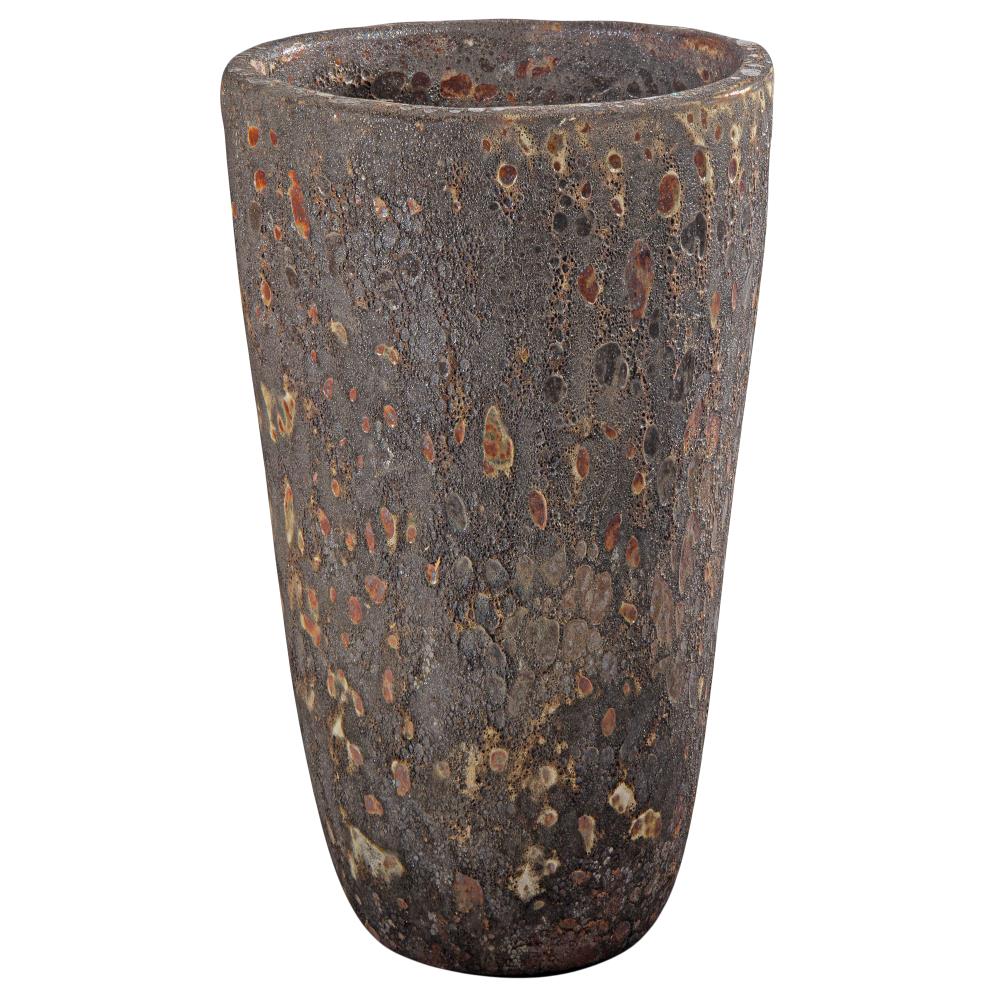 The Plant Stand Of Arizona Cone 15-in W X 20-in H Brown Ceramic Planter 