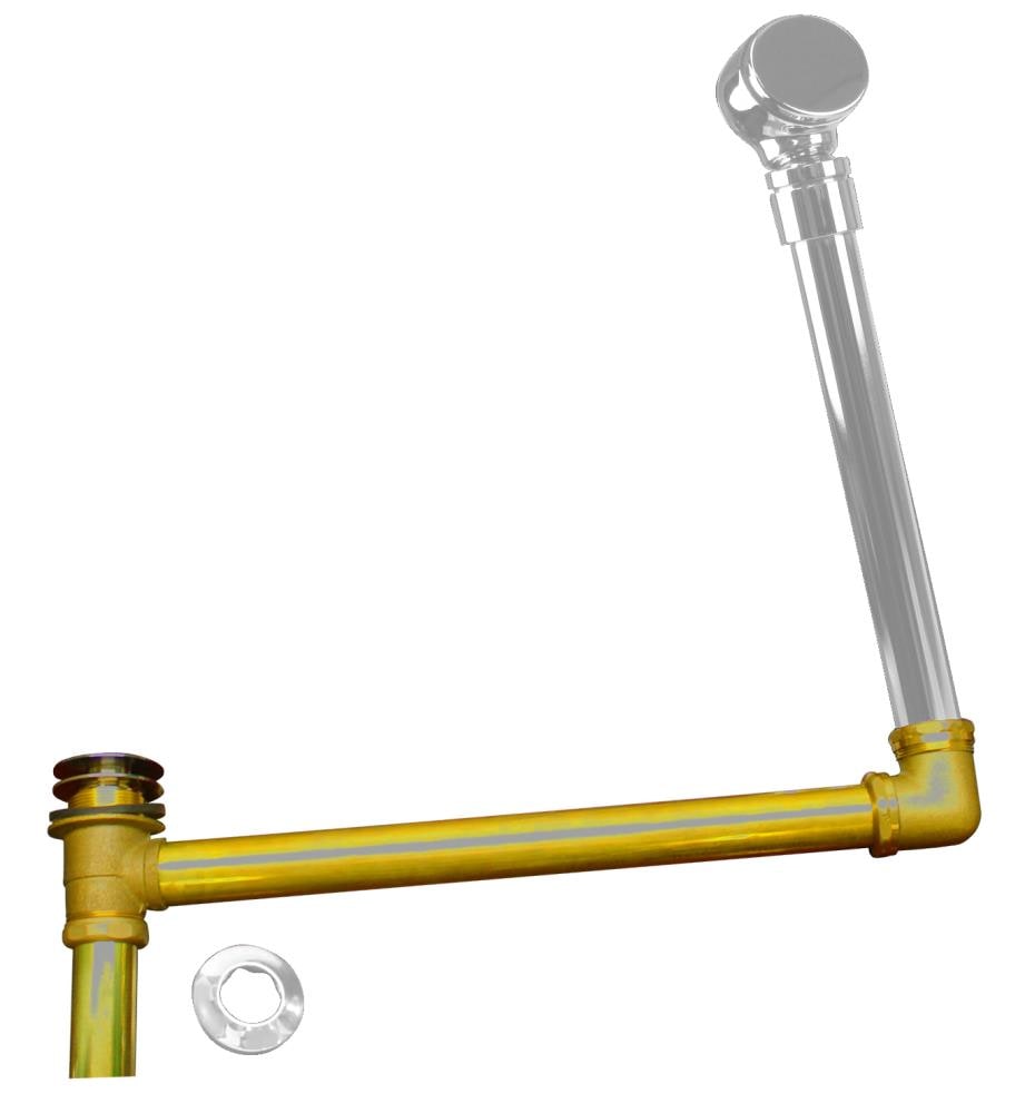 WESTBRASS 7932420BJHRDC-50 Brass Direct Outlet Semi-exposed Waste and Overflow with Ball Joint and Tip-toe Drain, In Powder Coat White