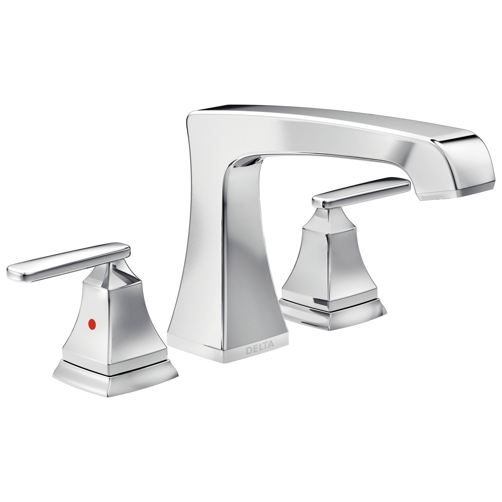 Delta T2764 Ashlyn Chrome 2-handle Deck-mount Roman Low-arc Bathtub Faucet