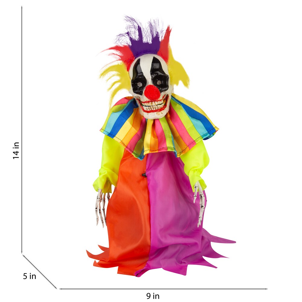 Haunted Living 14.6-in Laughing Lighted Animatronic Clown Free Standing ...