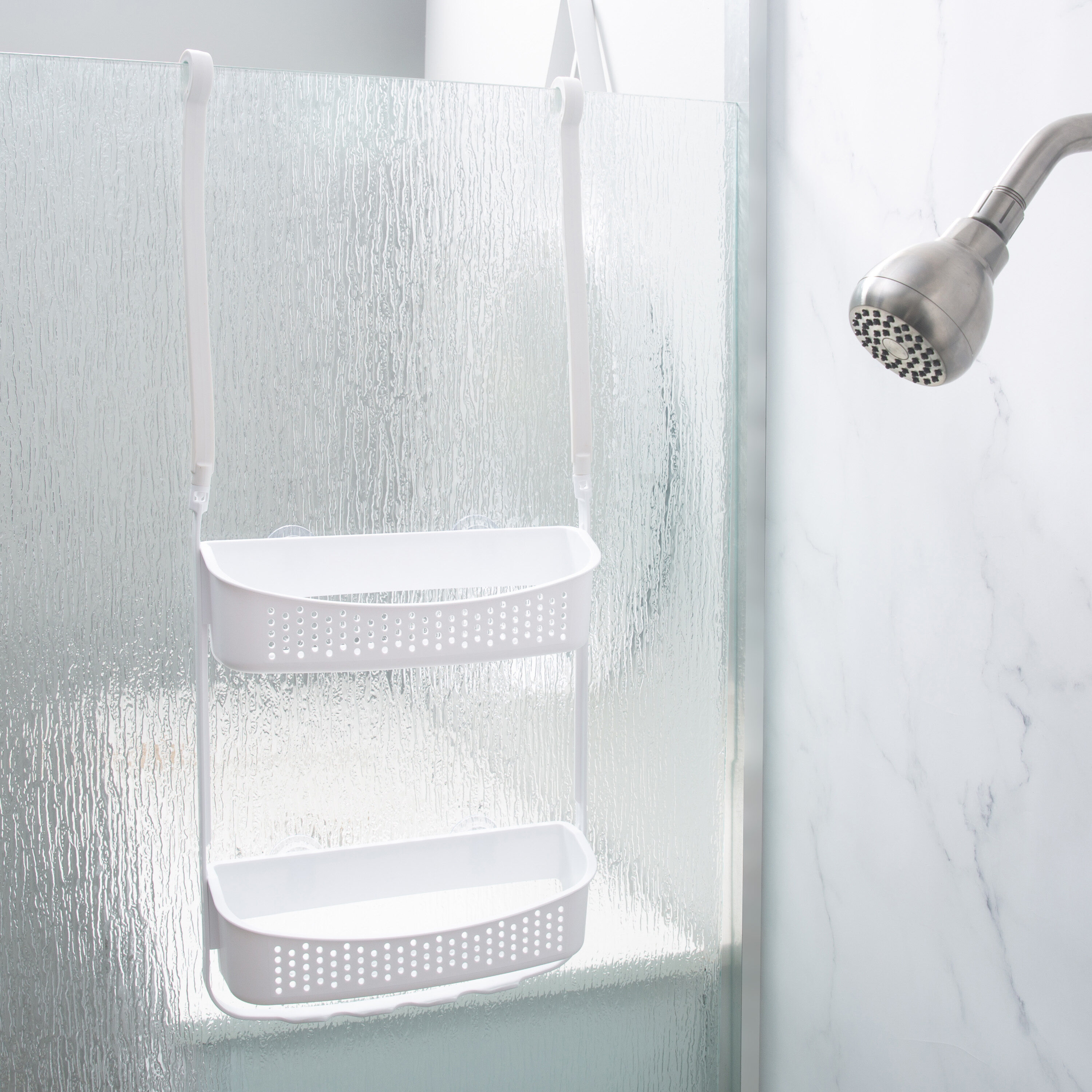 Shower Caddy 5 Pack Adhesive Clear Acrylic Bathroom Shower Shelf