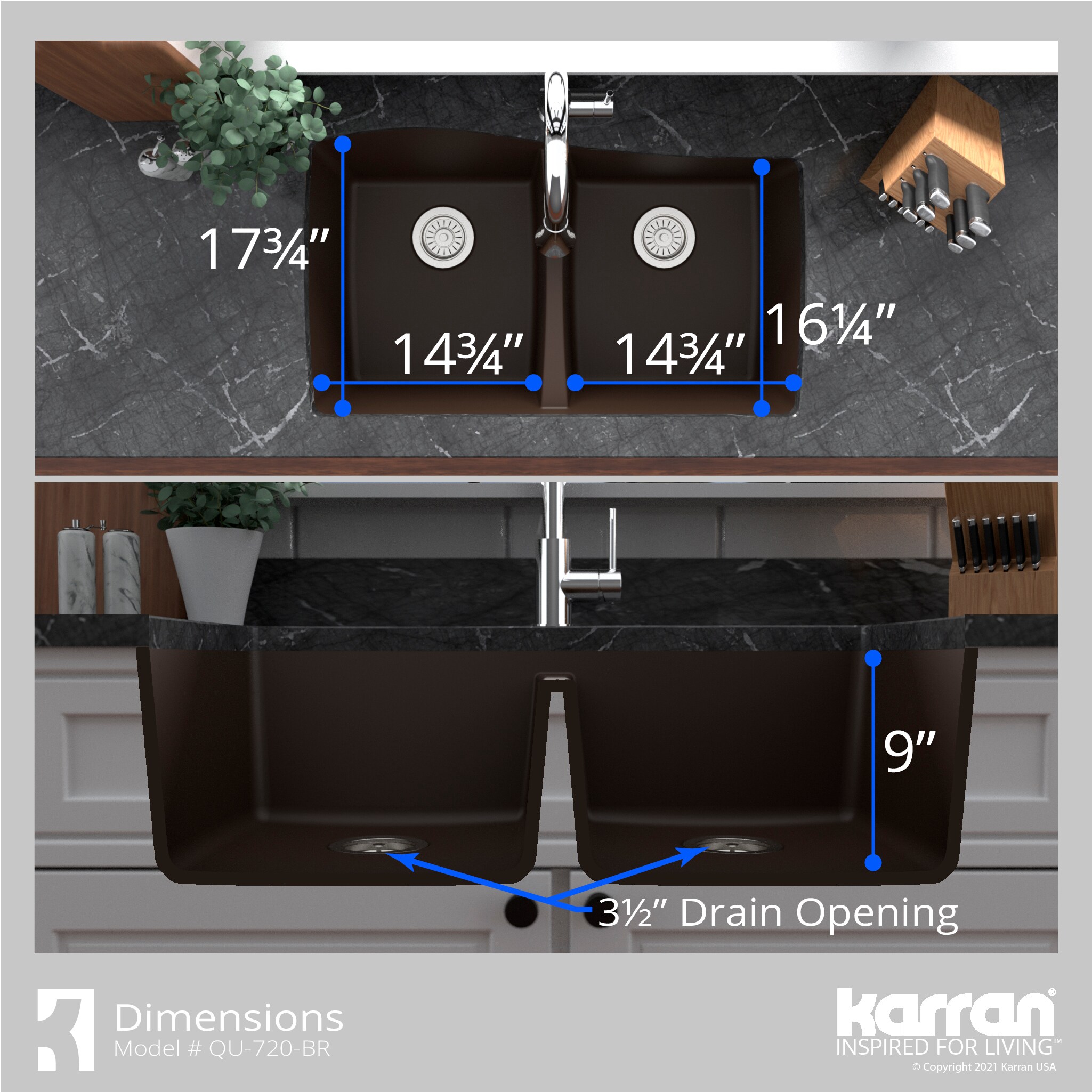 Karran QU-720-BR-PK1 Kitchen-Sinks - View #9