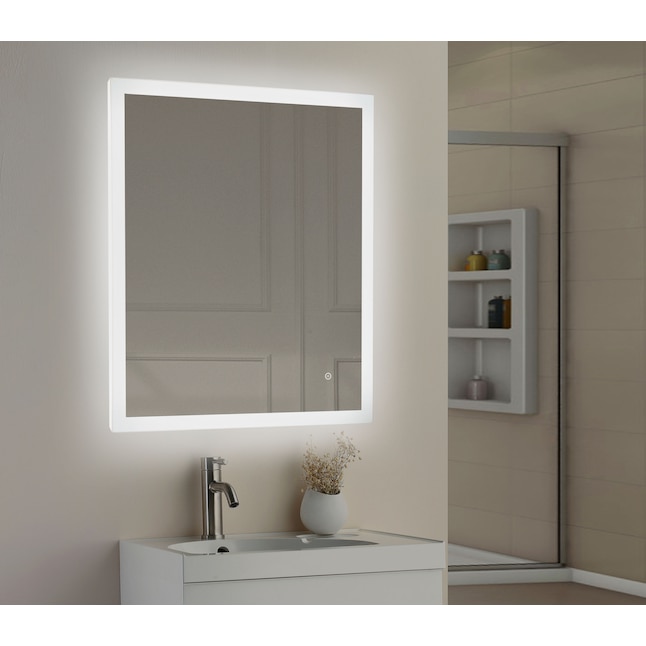 Roth 30 In W X 36 H Led Lighted, Illuminated Bathroom Mirrors With Storage