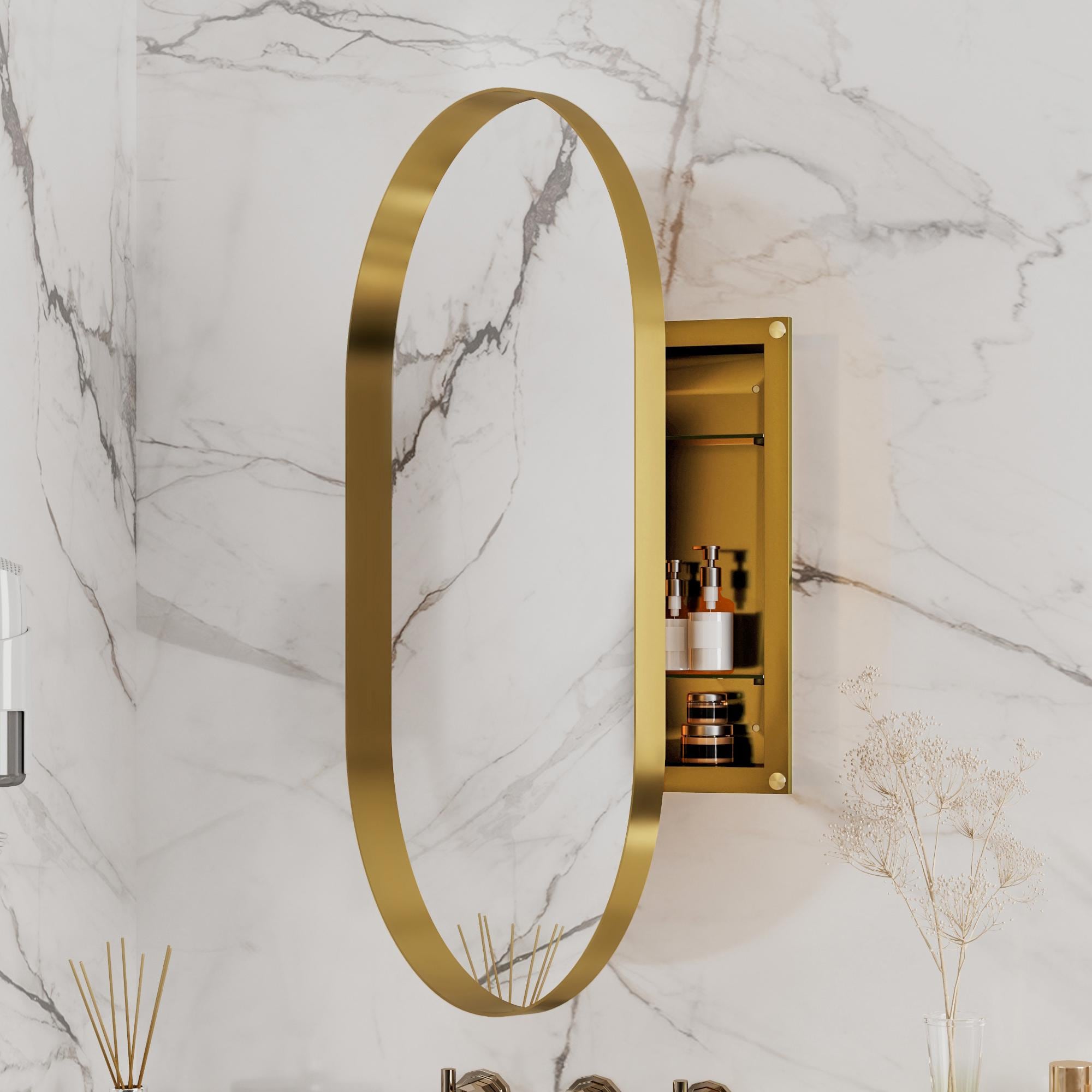 Medicine cabinet gold hotsell