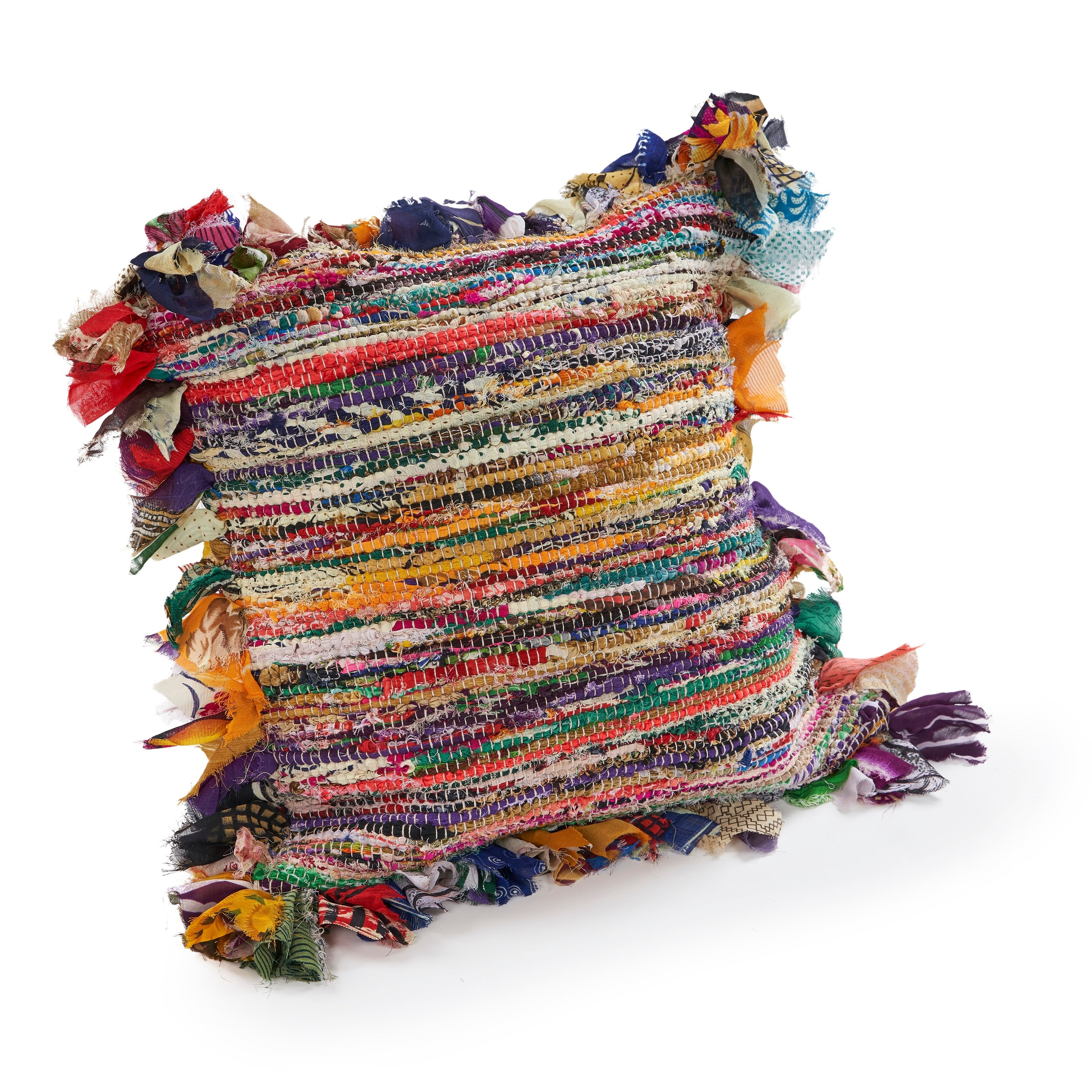 Rafi Multicolor 18" Square Polyester Throw Pillow