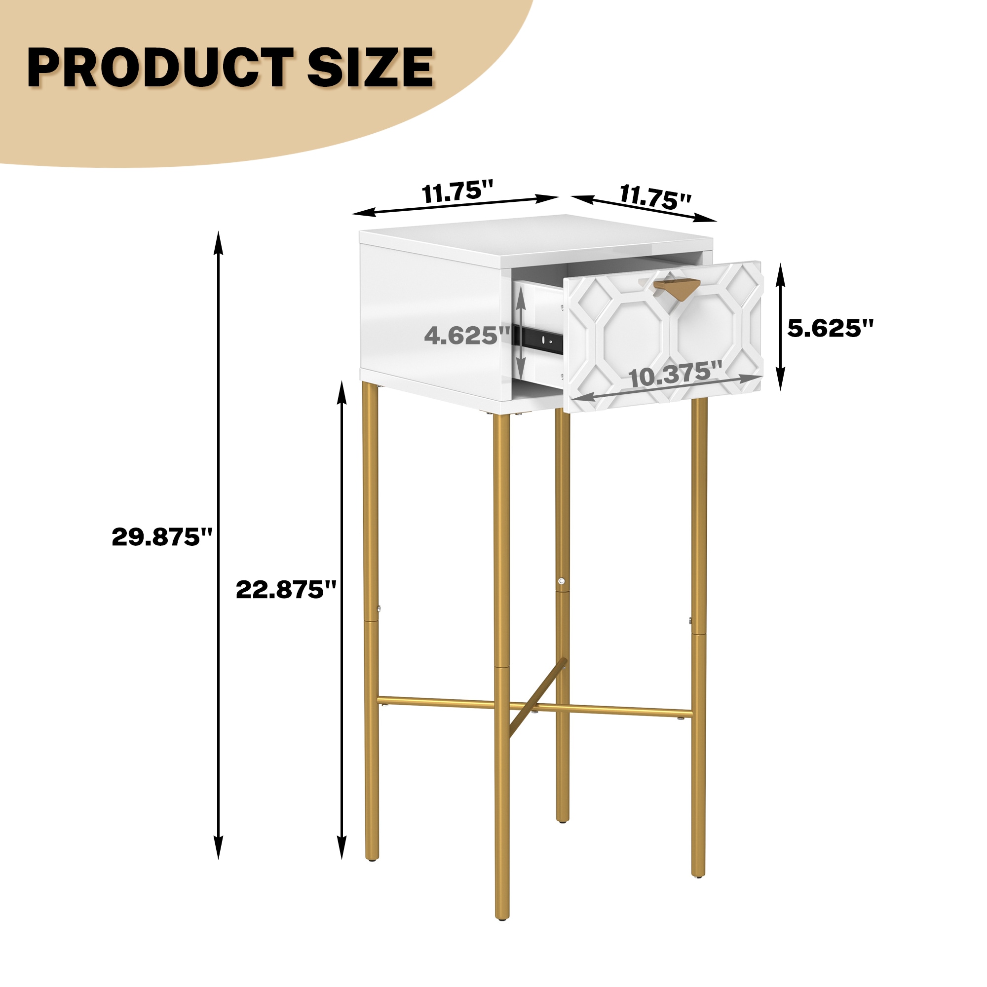 Clihome CL-CN1-WH End-Tables - View #9