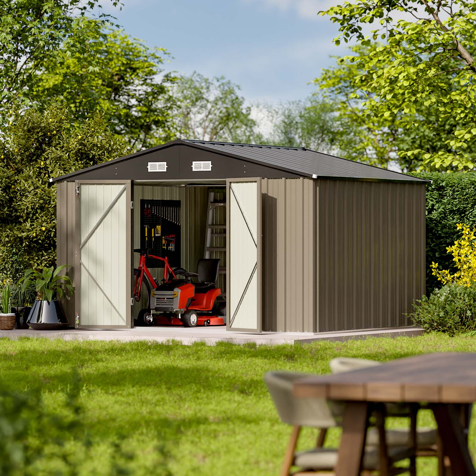 Patiowell WES-0405-8 Metal-Storage-Buildings-Sheds - View #2
