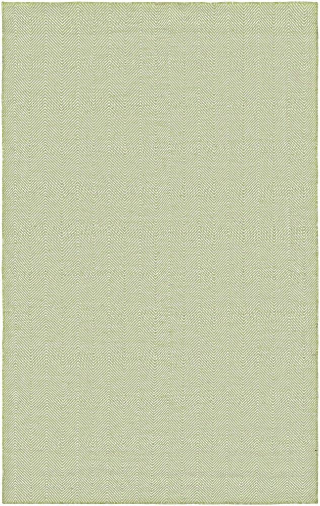 Couristan 49620731050080T COTTAGES 5 x 8 (ft) Microfiber Green Rectangular Indoor/Outdoor Chevron Area rug