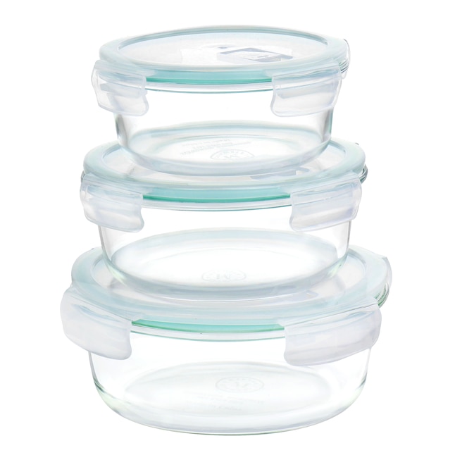 Martha Stewart 6-Pack Multisize Glass BPA-Free Reusable Food Storage  Container Set in the Food Storage Containers department at