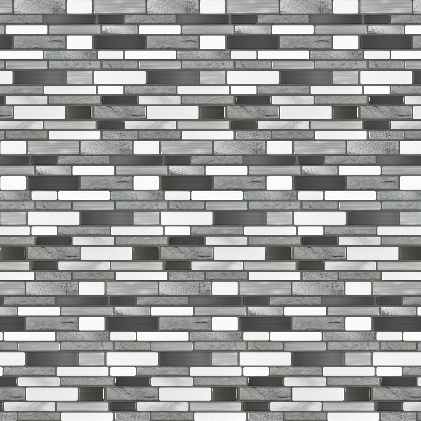 Peel&Stick Mosaics Chesterfield Beige 10-in x 10-in Glossy Composite Linear Stone Look Peel and Stick Wall Tile (0.652-sq. ft/ Piece)