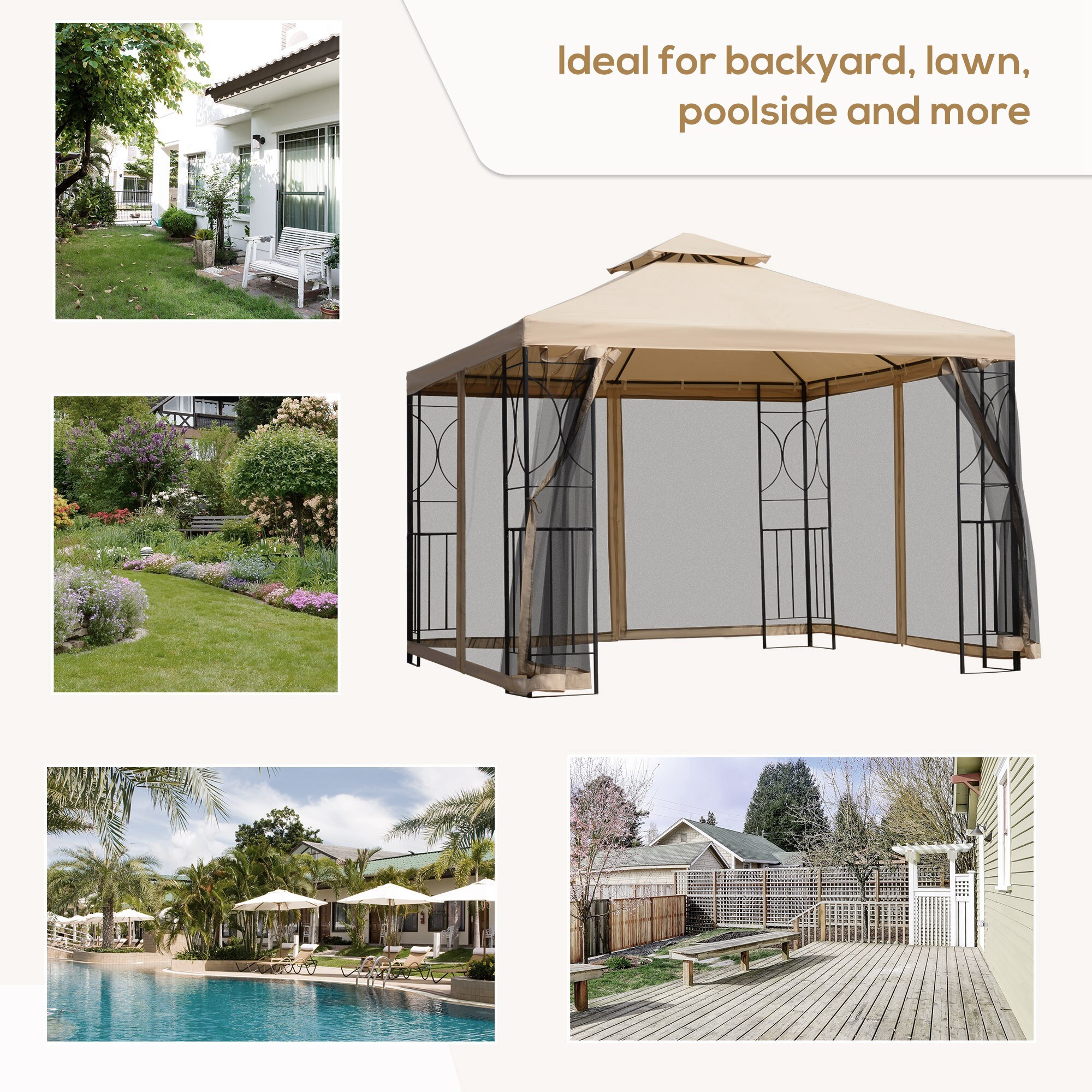 Lycvki GZB-70 Wood-Resin-Gazebos - View #4