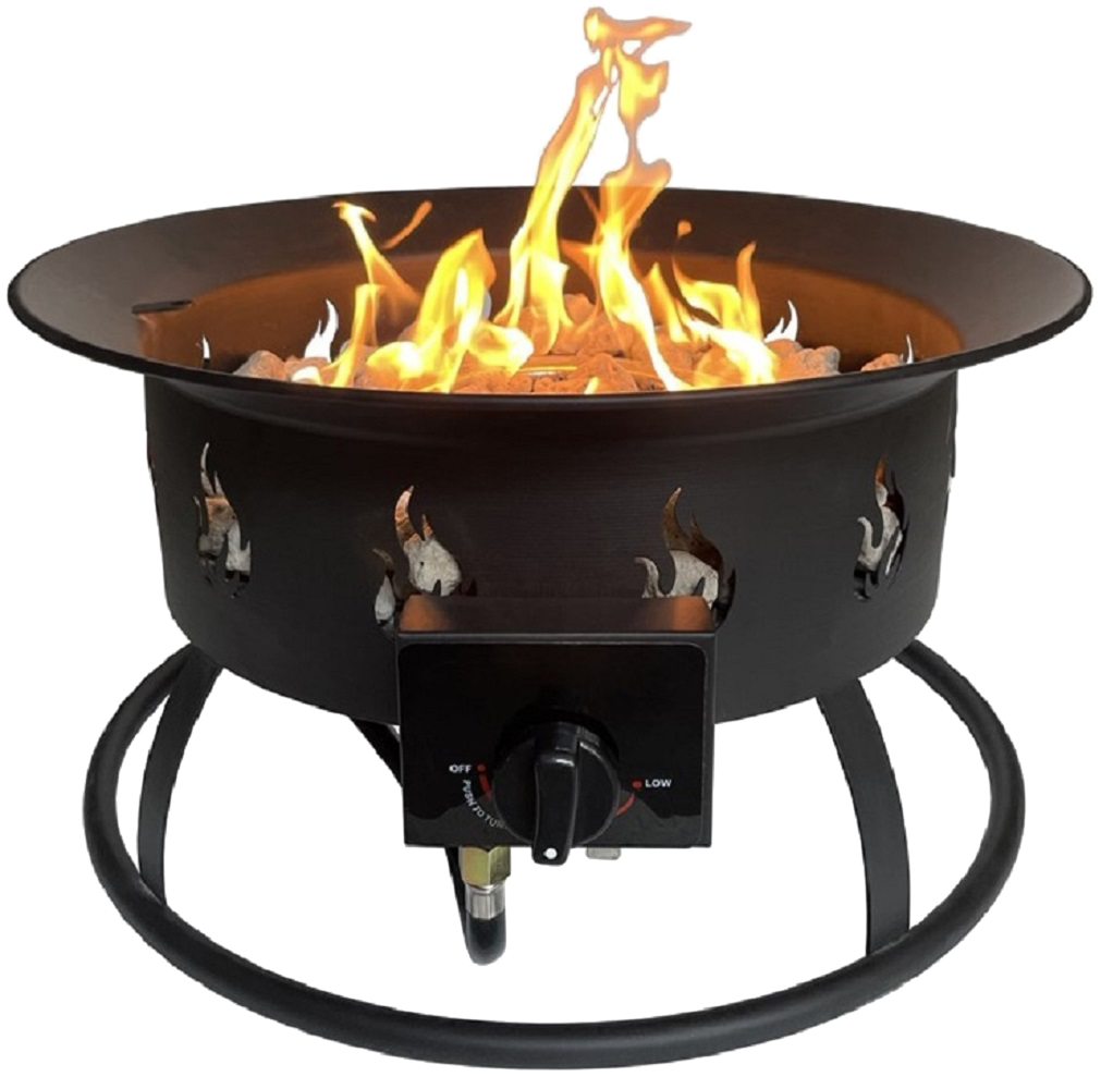 AZ Patio Heaters 18-in W Black Portable Steel Round Propane Gas Fire ...