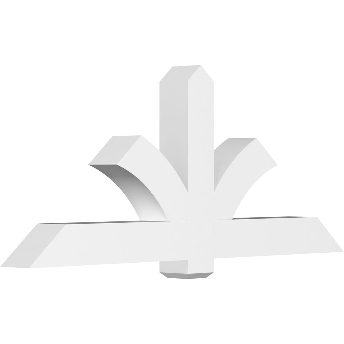 Ekena Millwork GBP072X30X0606RED00 Redmond White PVC Gable bracket