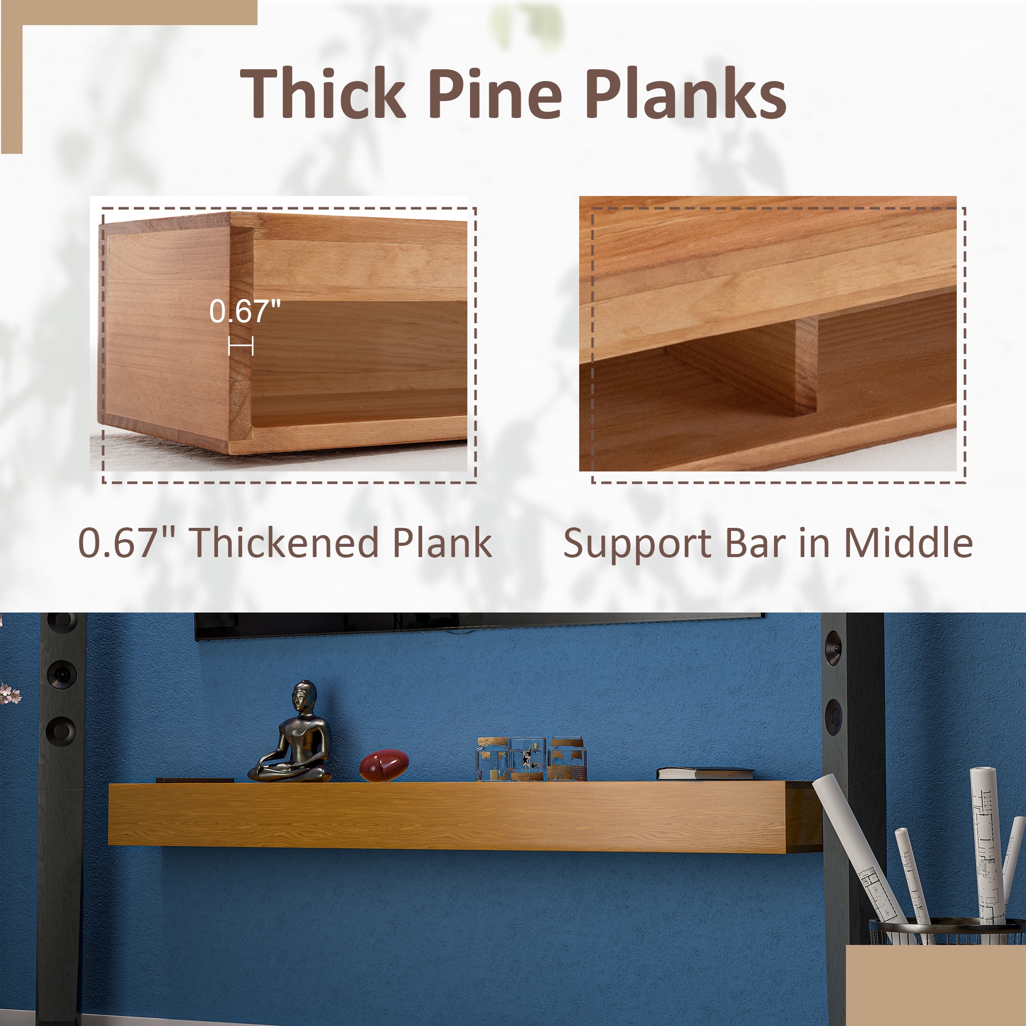 Gaierptone CRXQGHYMY5X Wall-Mounted-Shelving - View #6