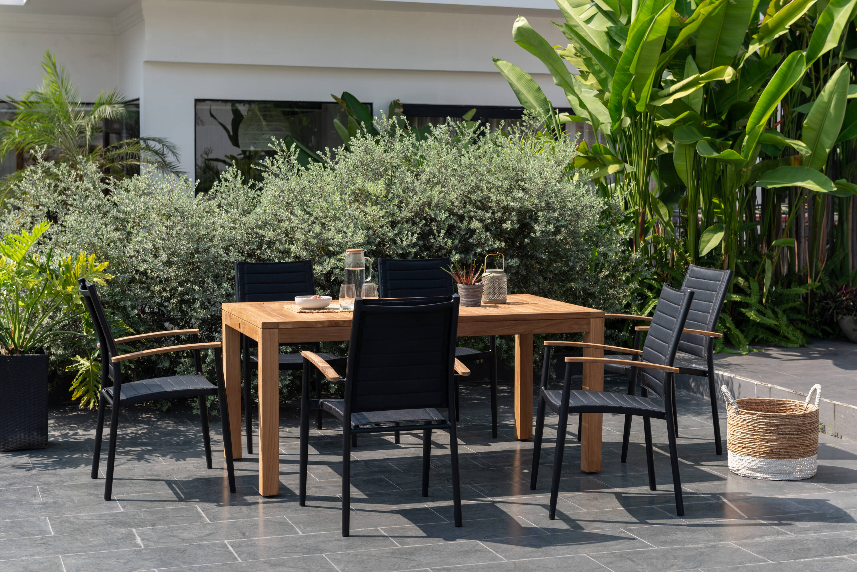 Amazonia LWSRINREC6PORTBK Patio-Dining-Sets - View #2