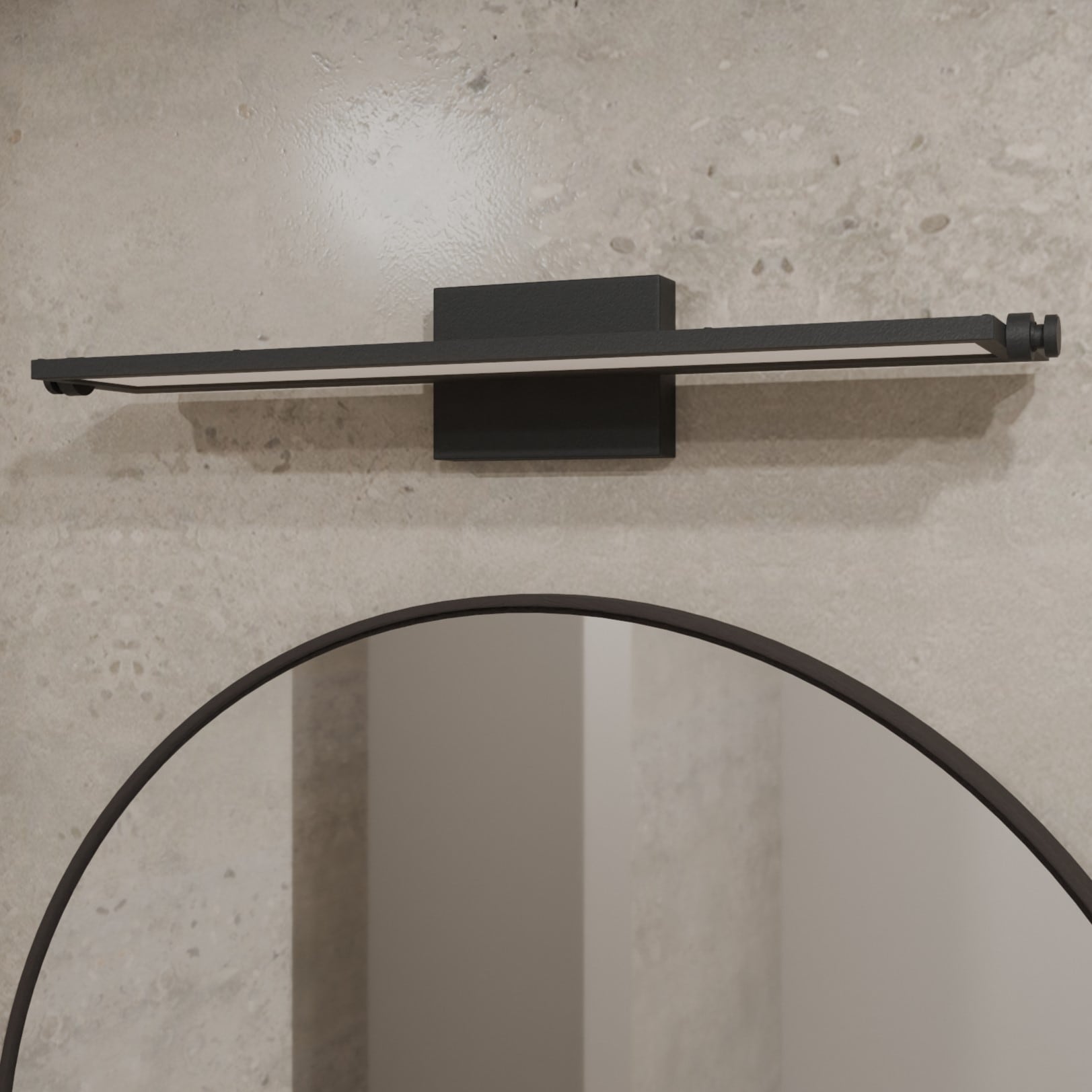 Quoizel PCASO8526MBK Astro 26.25-in 1 -Light Matte Black Integrated LED Modern/contemporary Vanity light