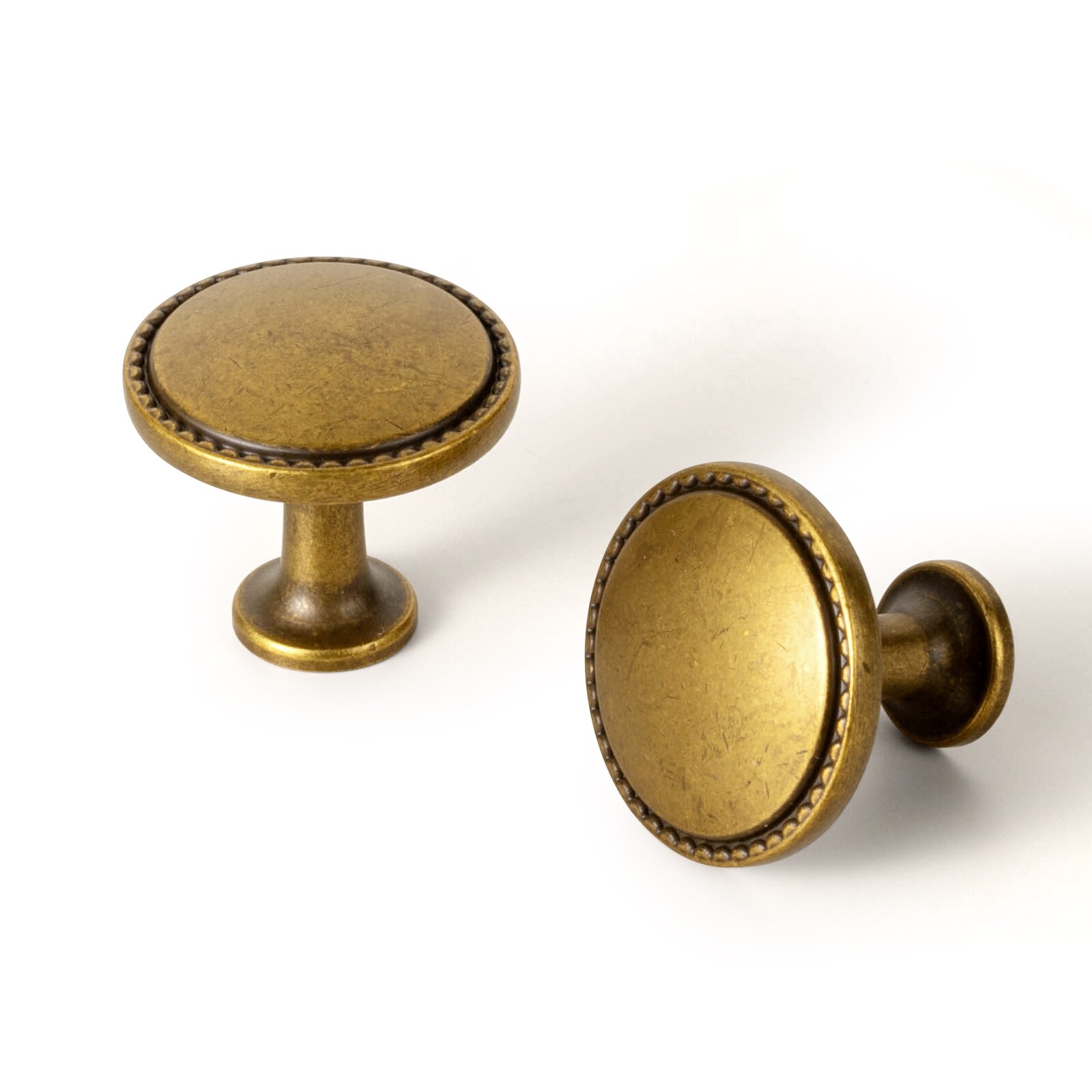 Miaokesen 6782GT-DK-6 1-4/7-in Antique Brass Mushroom Classic Cabinet Knob 6 -Pack