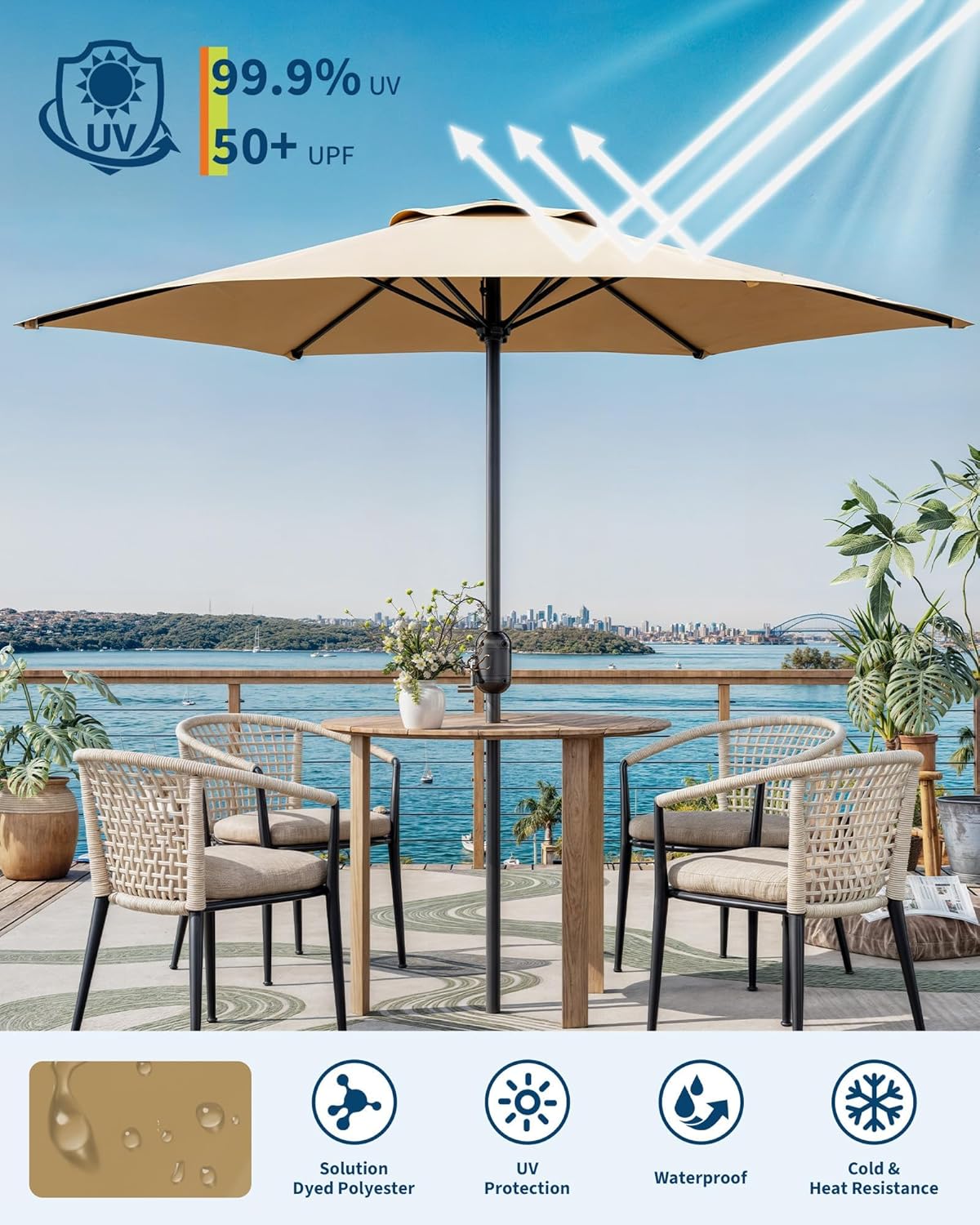 Qeetex PATIO-PPGKRM8 Umbrellas-2 - View #4