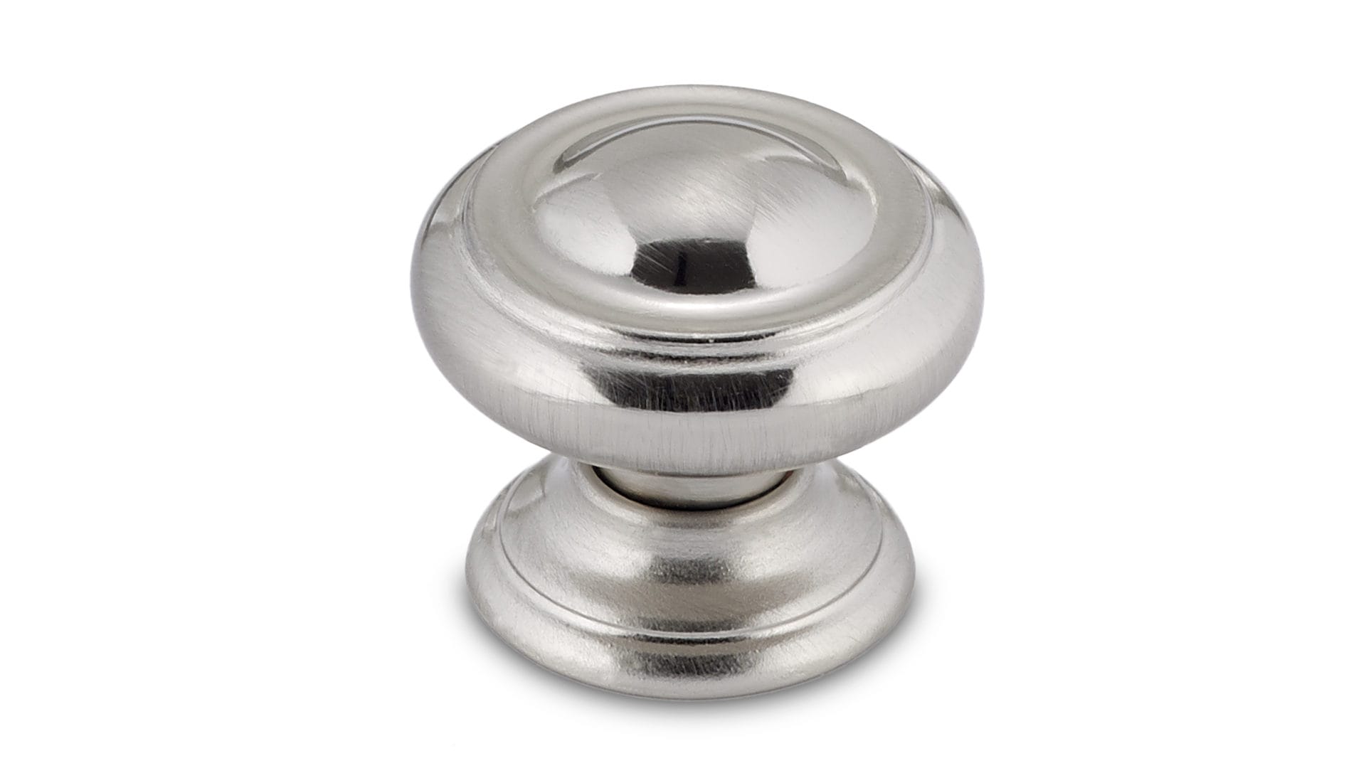 Richelieu BP8632195 Sutton 1-3/16-in Brushed Nickel Round Traditional Cabinet Knob