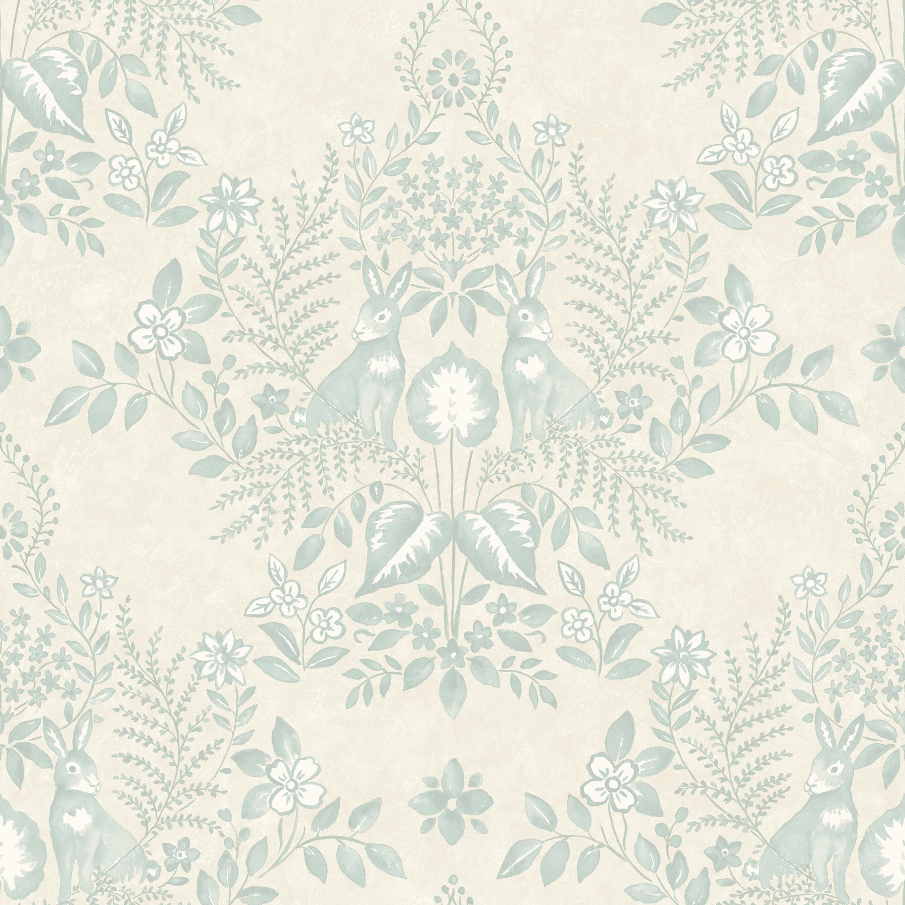 Erin & Ben PSW1435RL 34.2-Sq. Feet Vintage Duck Egg Non-woven Animals Self-adhesive Peel and Stick Wallpaper