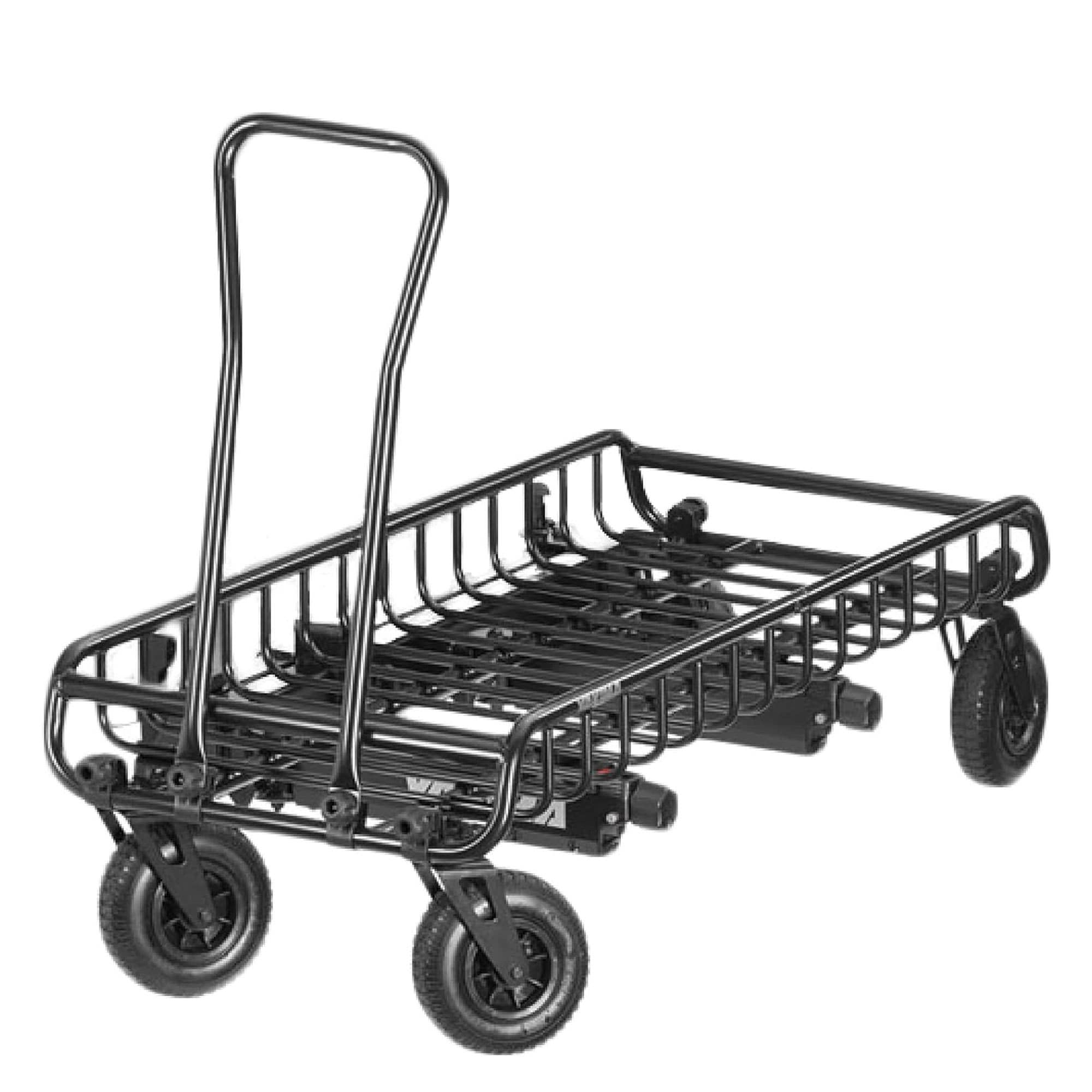 YAKIMA 393410 EXO WarriorWheels Sturdy Heavy Duty Cargo Basket Cart Kit Connects to the EXO GearWarrior Roll up to 110 Pounds with Easy to Grab Handle Black