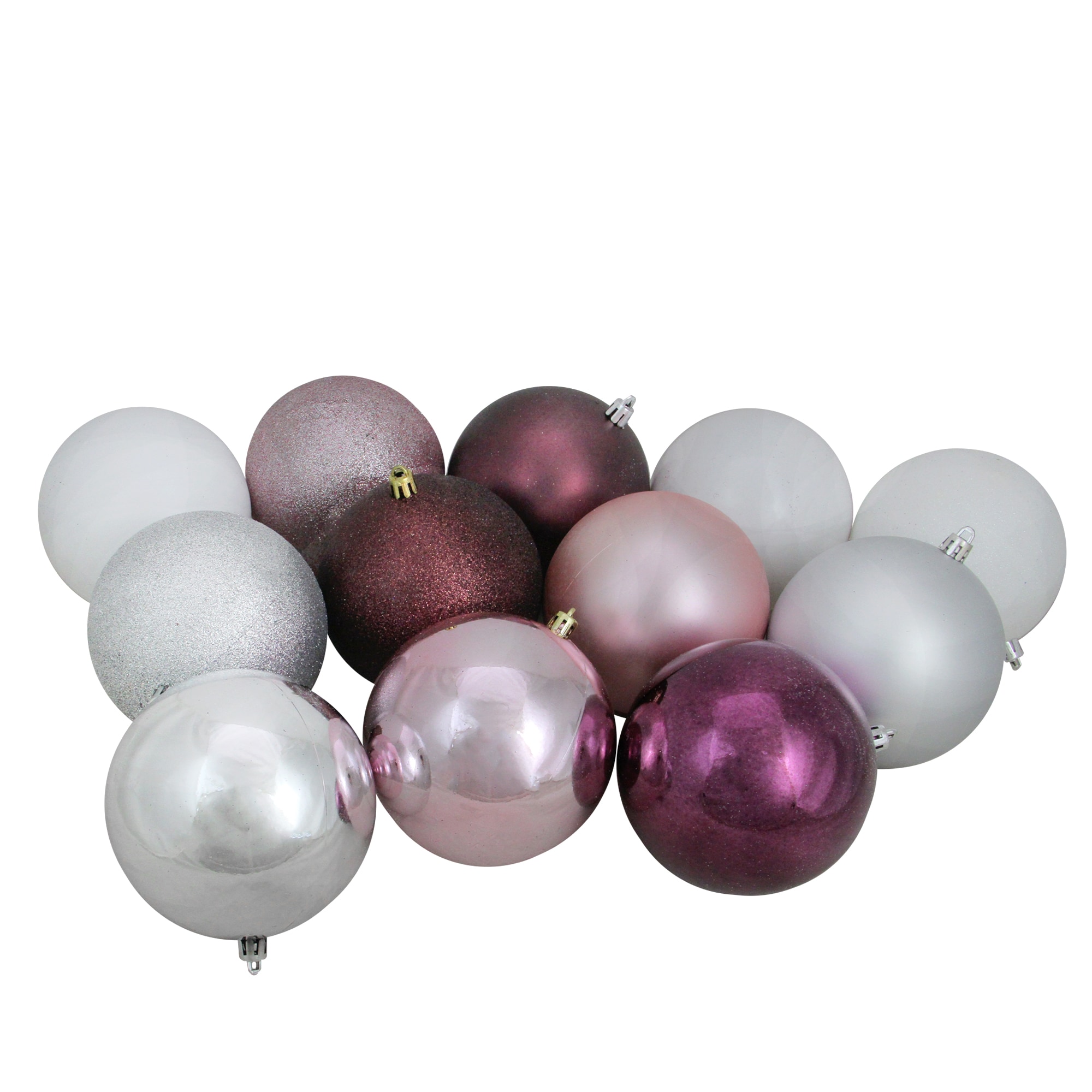 Northlight 32911651 12 -Pack Purple Ball Standard Indoor Ornament set Shatterproof