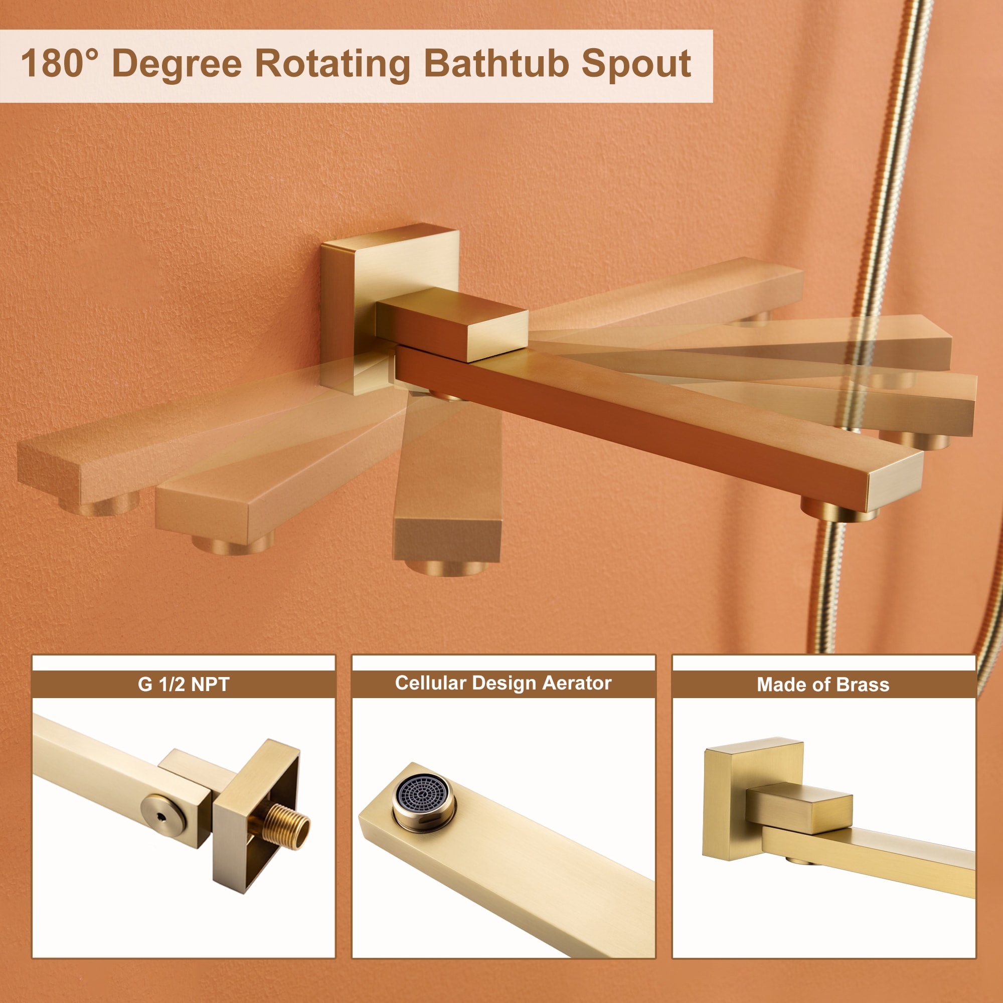 Clihome CL-EB10WBN Showerhead-Bar-Panels - View #9
