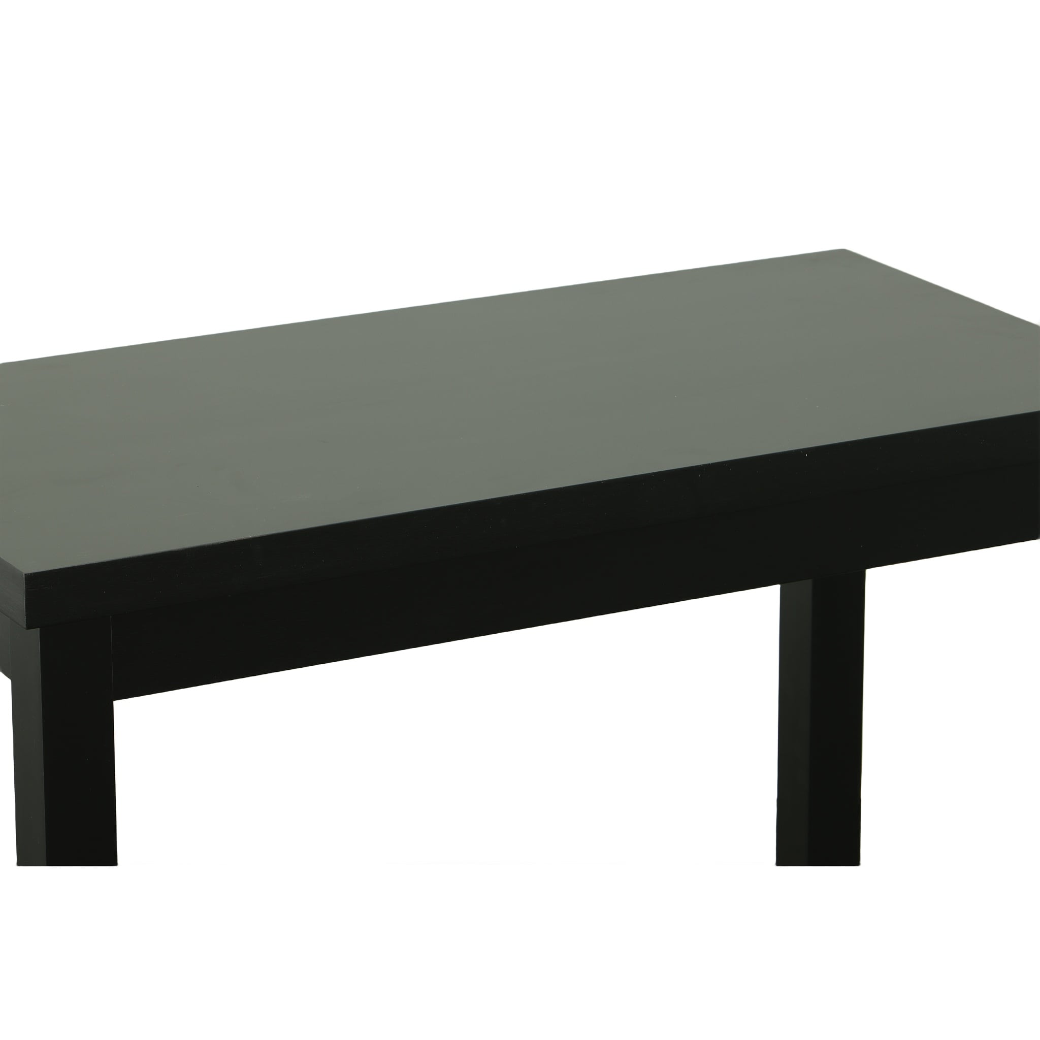 Antique Black Rectangular Wood Counter Height Bar Table