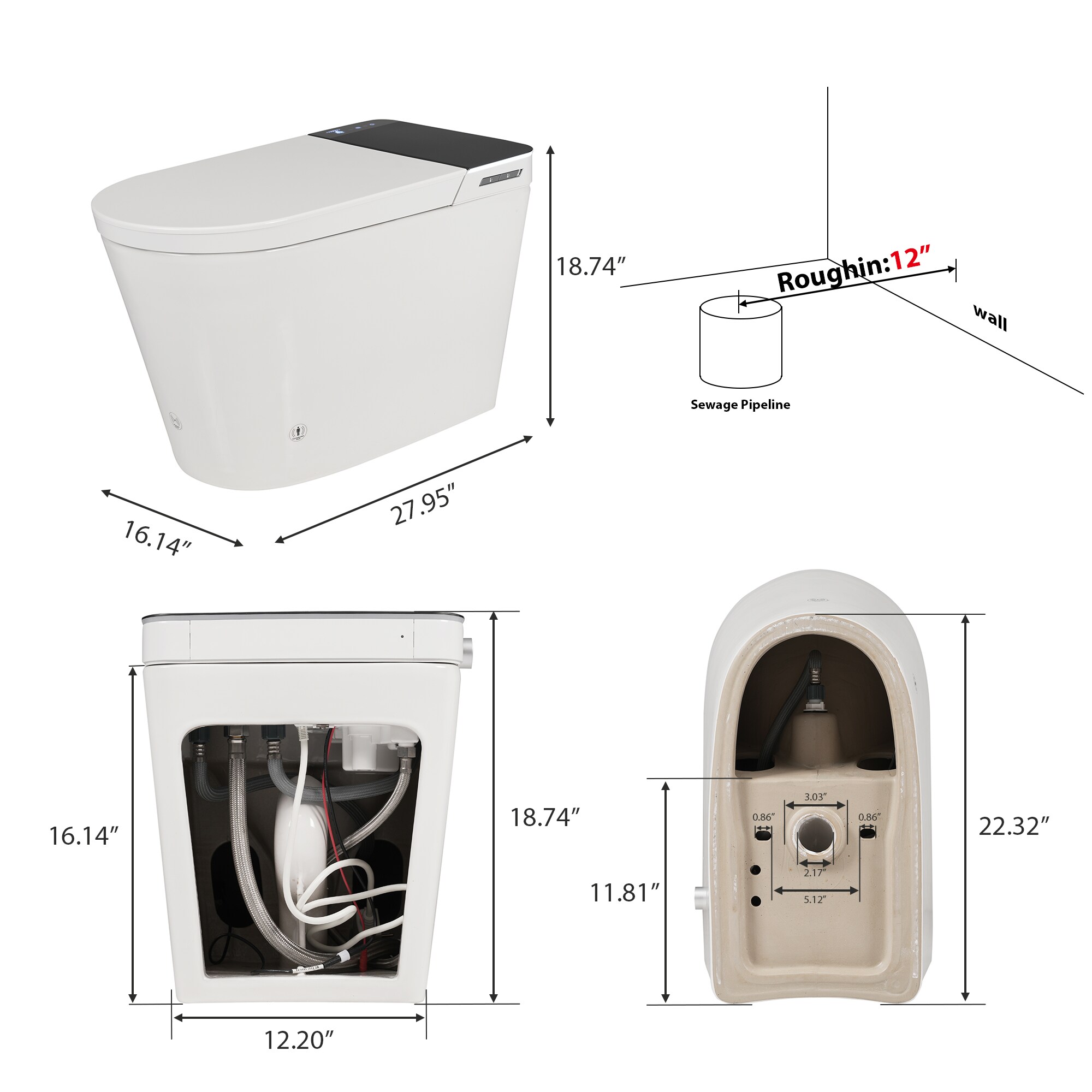 Dimakai DI-ZW6132G3P toilets - View #8