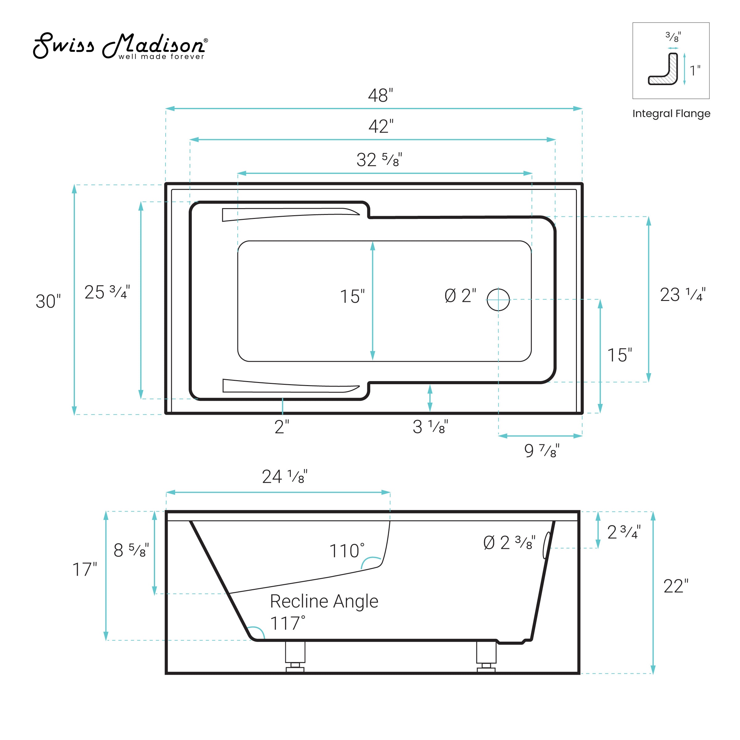Swiss Madison SM-25-ABLAU74WH bathtubs - View #4