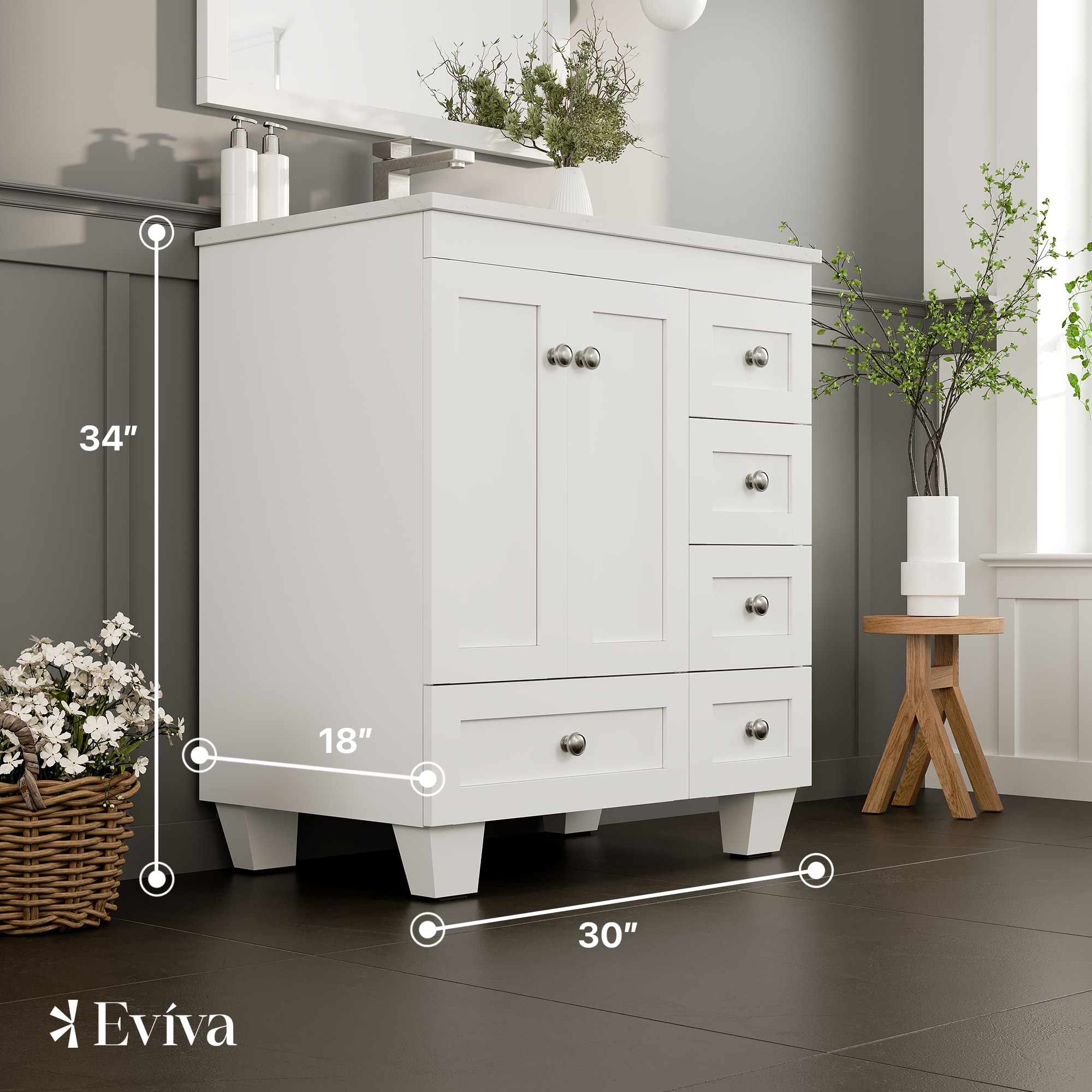 Eviva EVVN30-30X18WH-Q Bath-Vanity-Combo - View #2