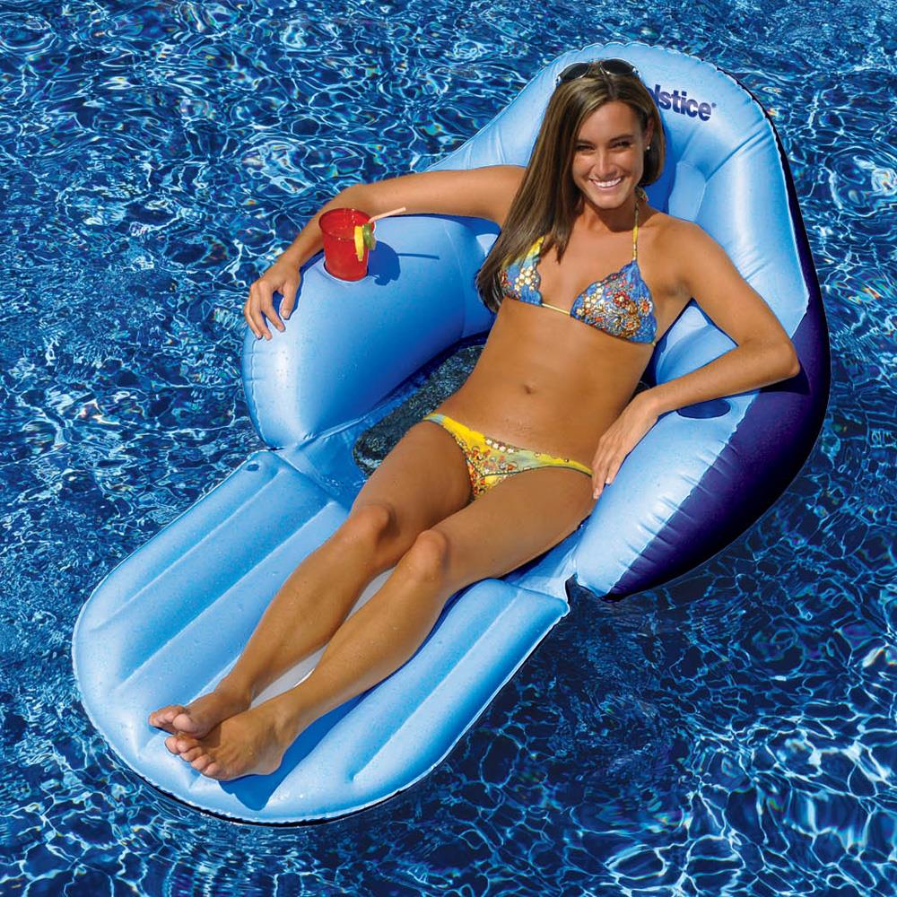 Inflatable Portable Beach Pool Garden Sun Lounger Chair With Beach Towel 