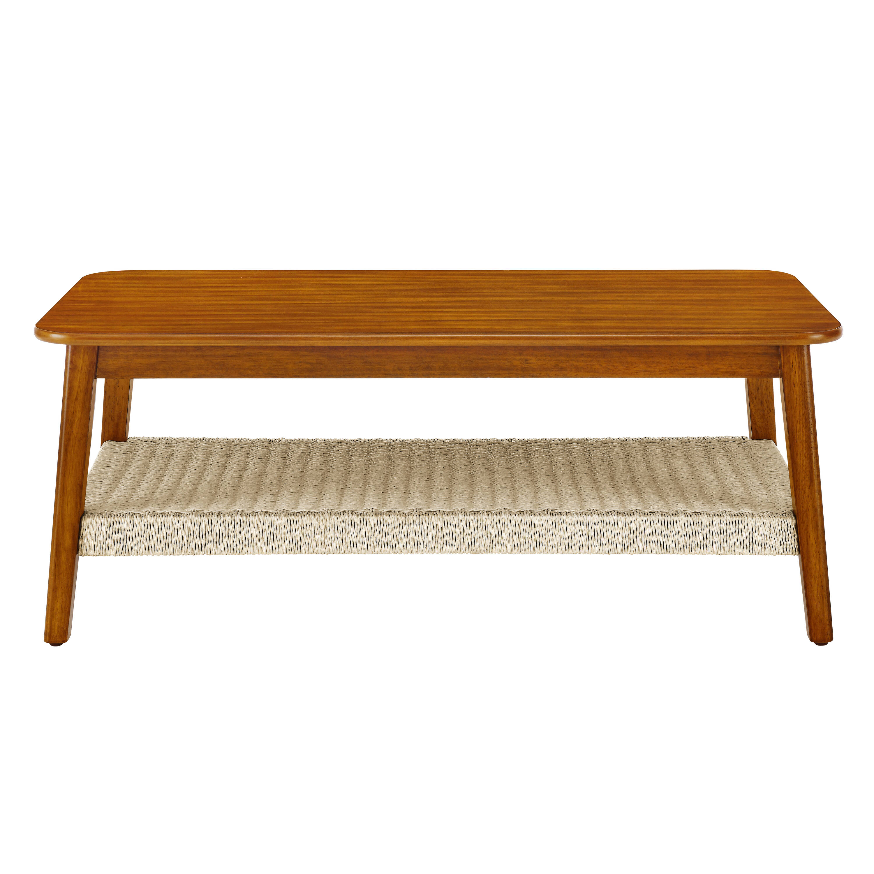 FurniFusion SF-L-HF5652 Brown Wood Farmhouse Coffee Table