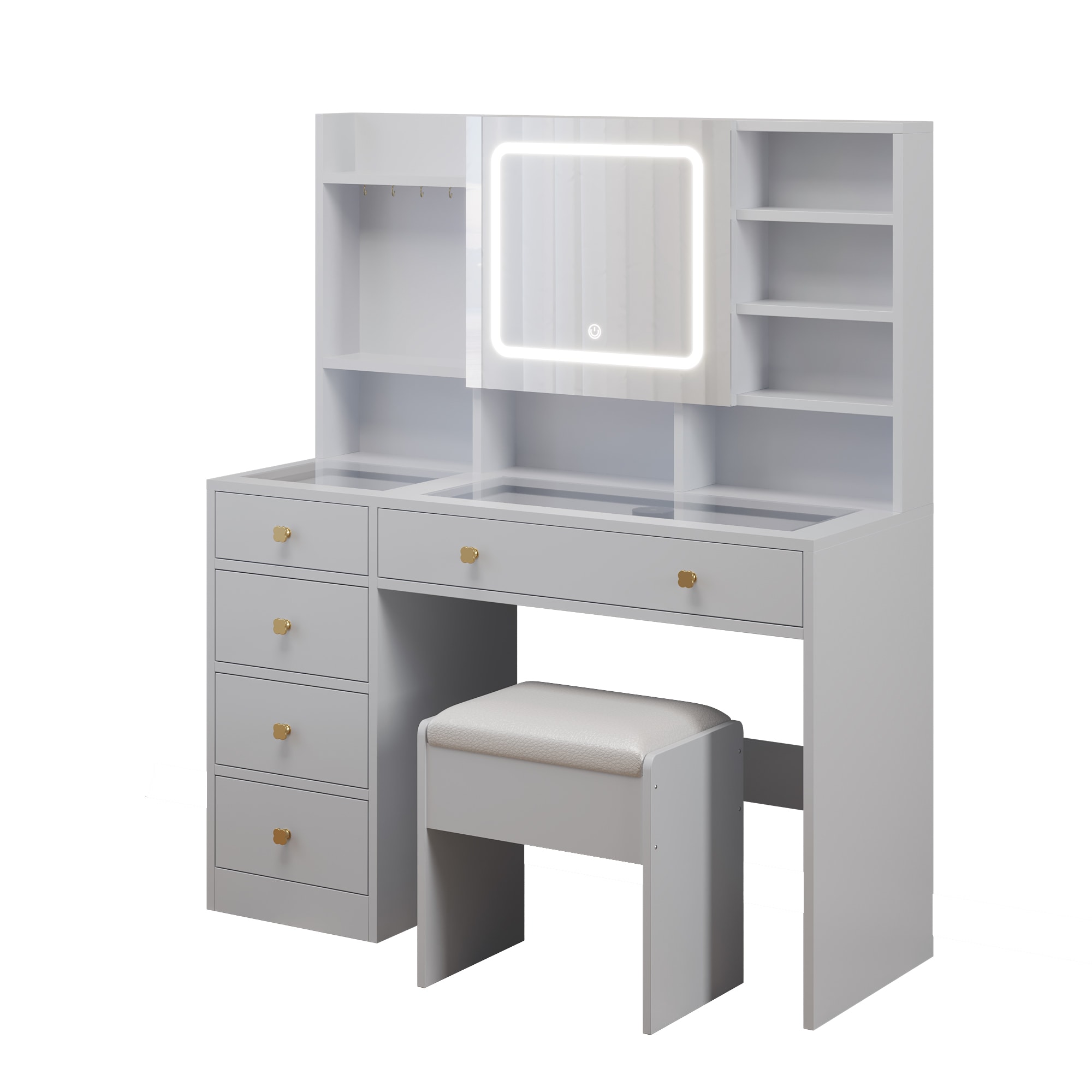Winado LO1G52003270 47.2-in White Makeup Vanity
