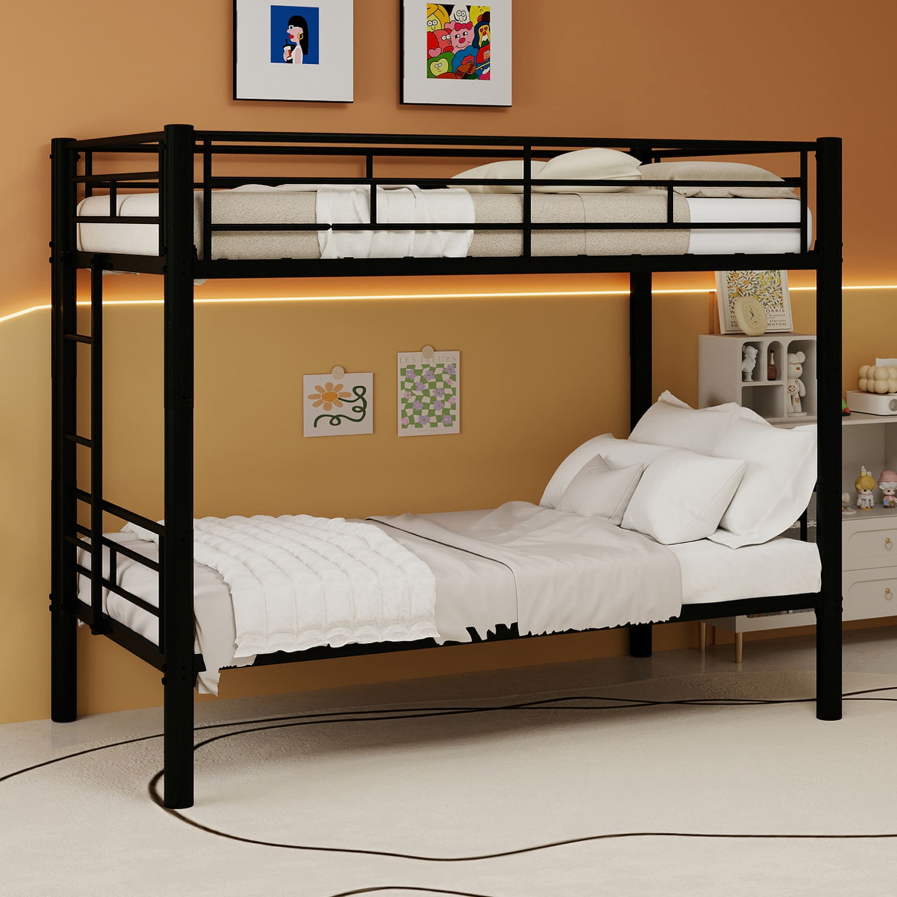 SINOFURN SYE140012BK Bunk-Beds - View #3
