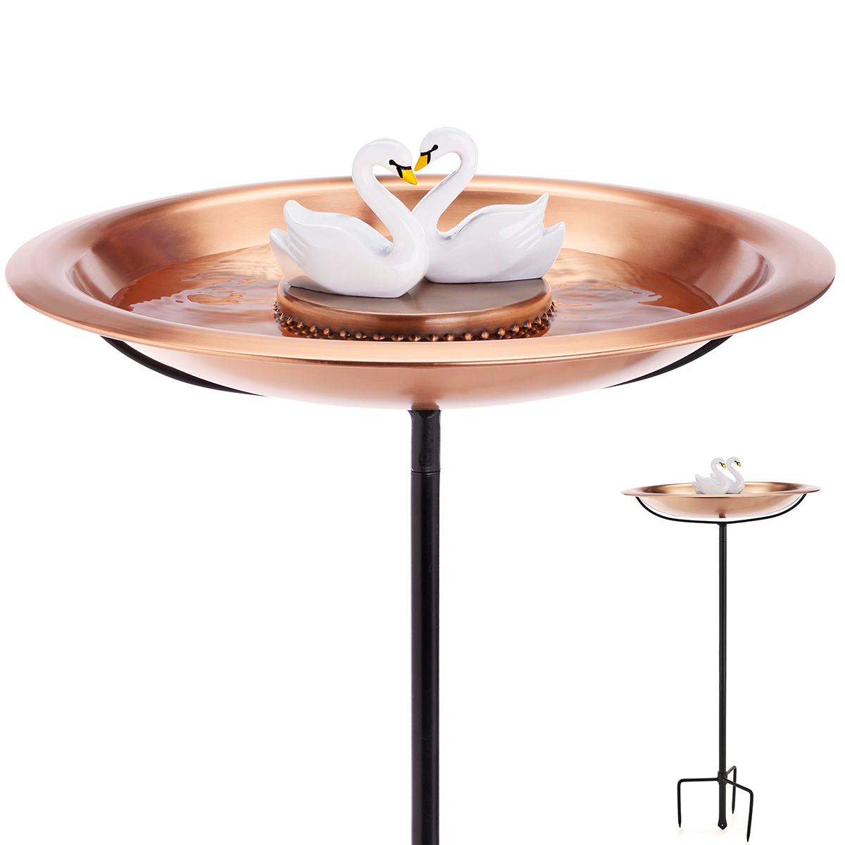 Good Directions BBG18-10 33-Inches H Copper Metal Complete birdbath